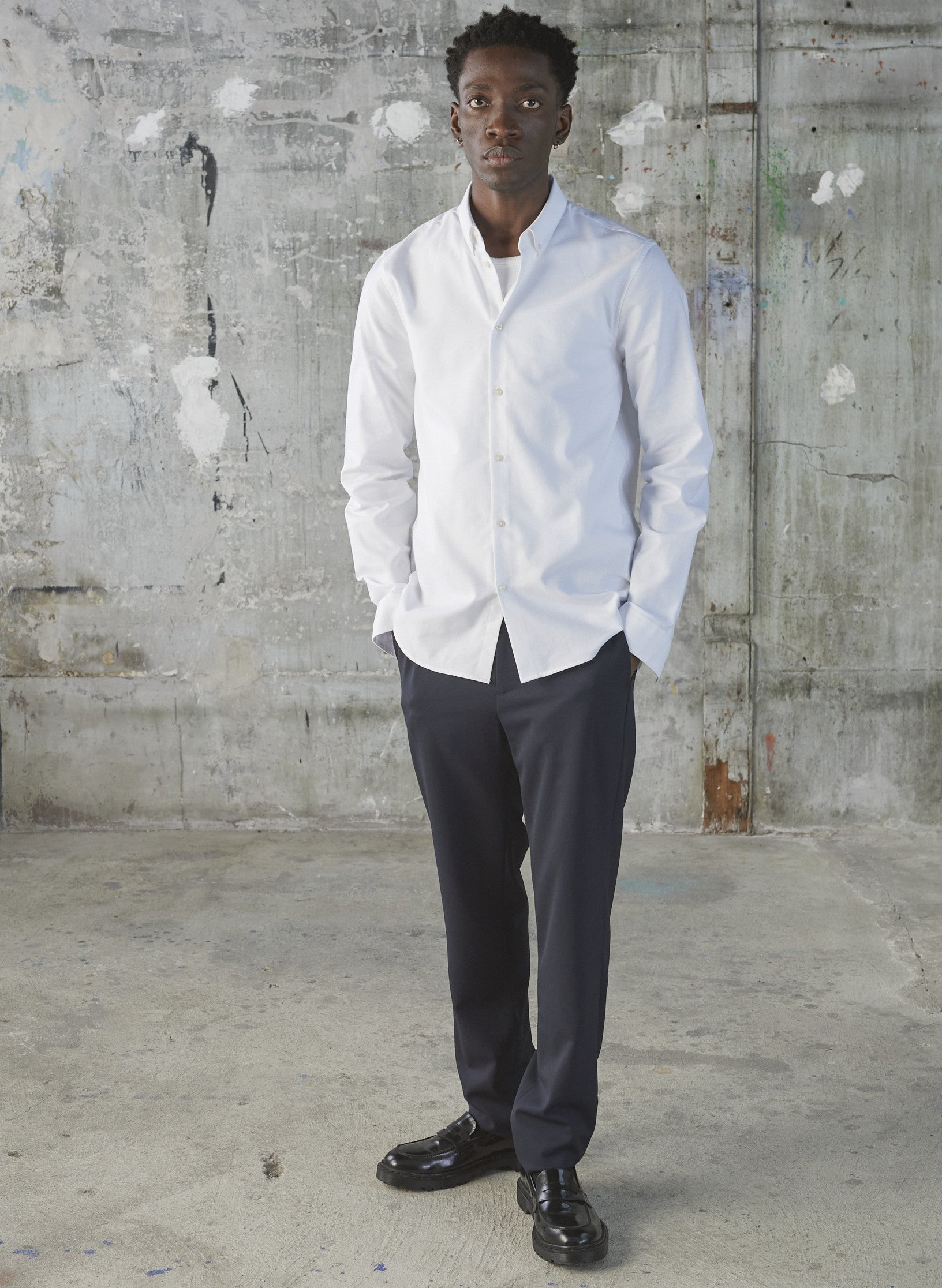 pantalon bi stretch bleu homme