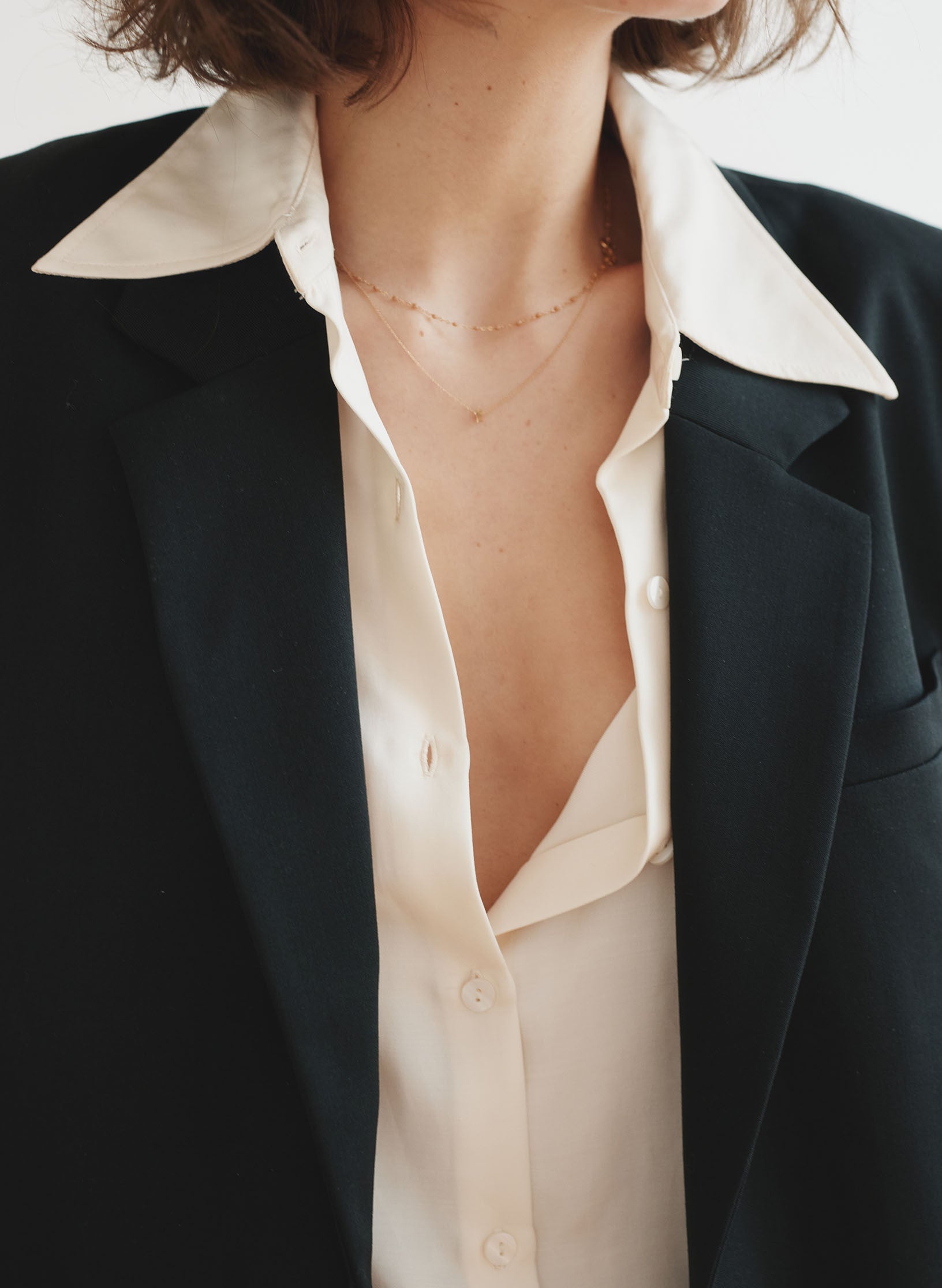 veste loose femme noire infroissable