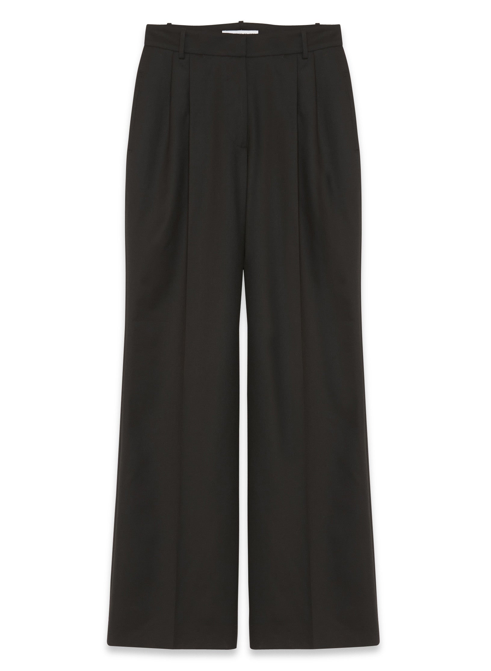 pantalon noir palazzo bi stretch sans repassage