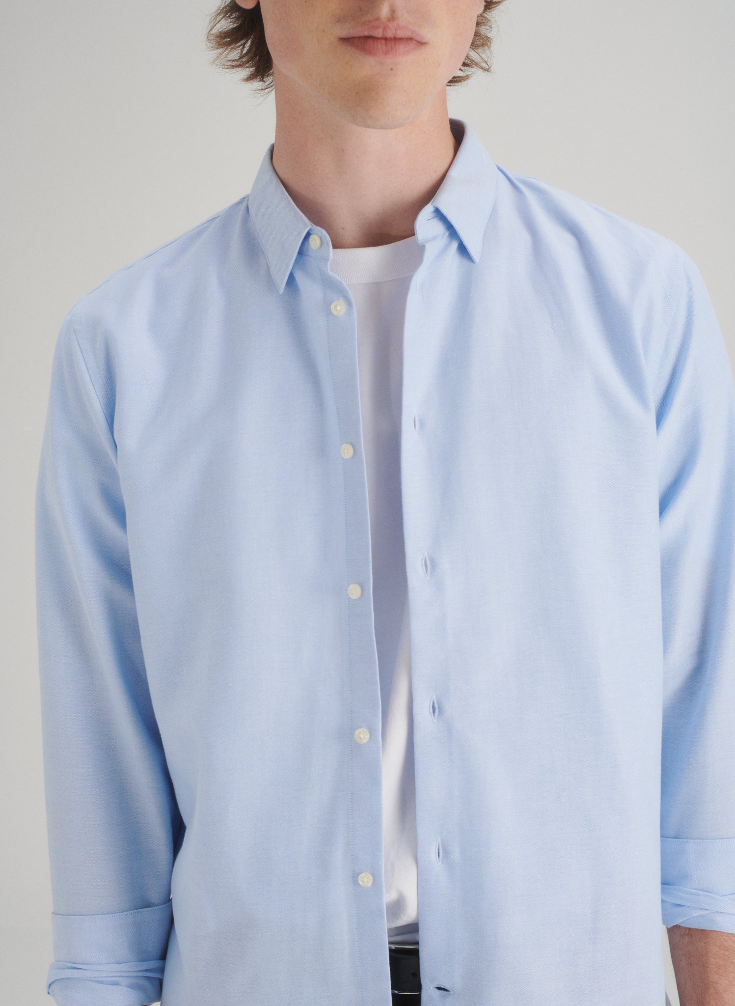 chemise homme oxford easycare bleue matiere portugal