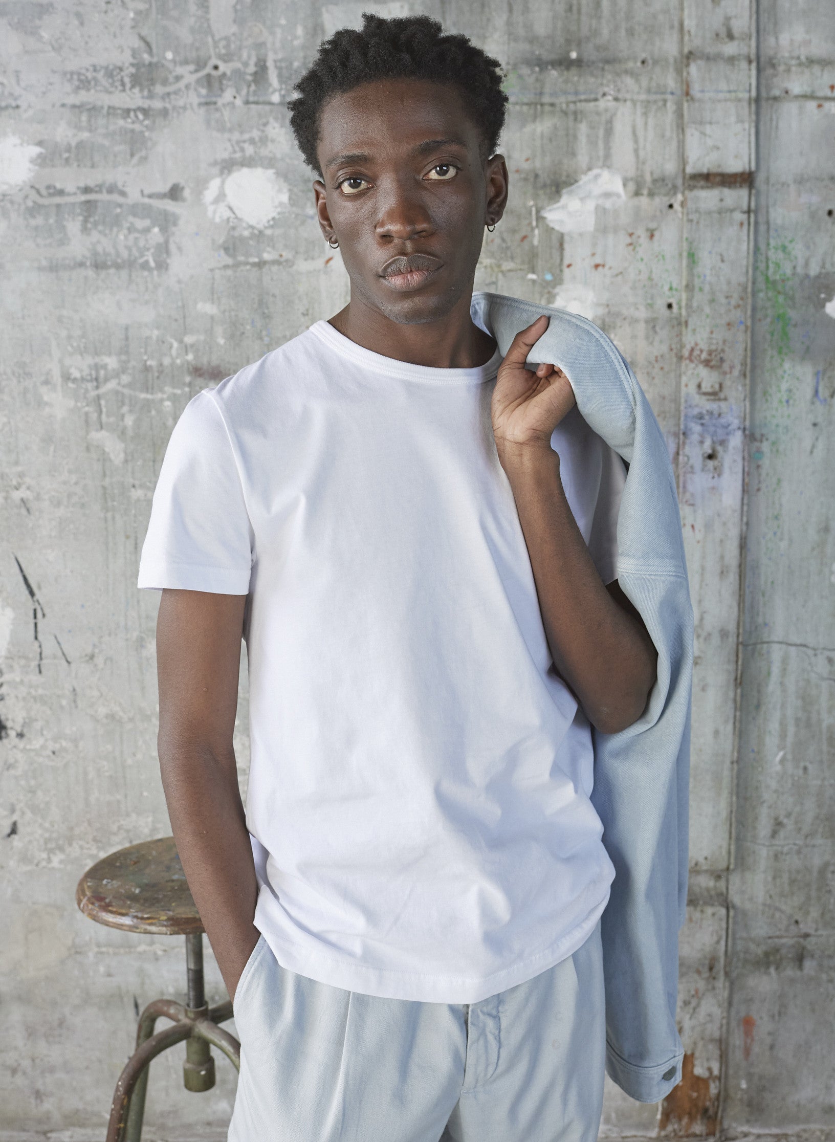 tee shirt coton organique blanc homme