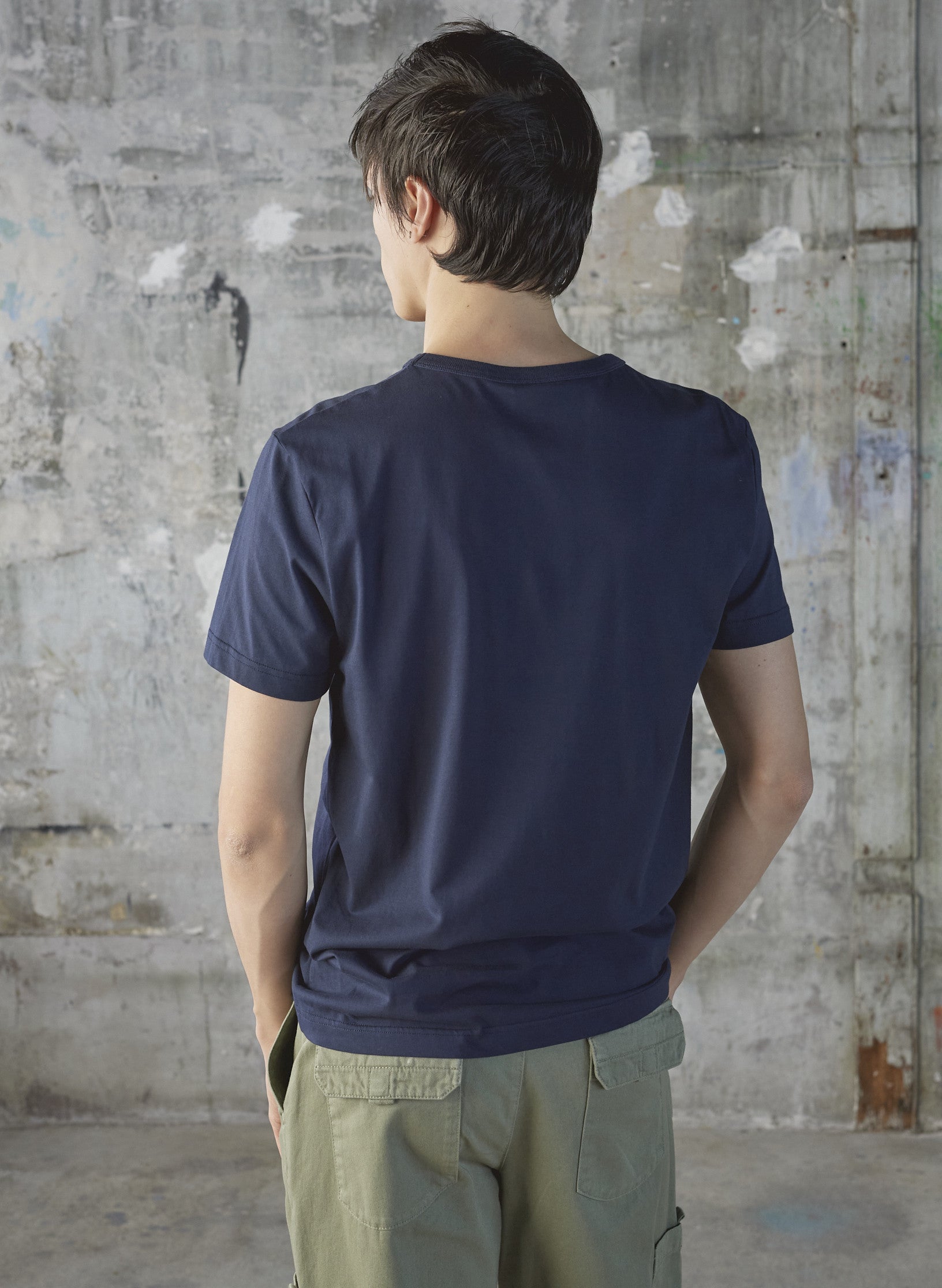 tee shirt coton organique bleu
