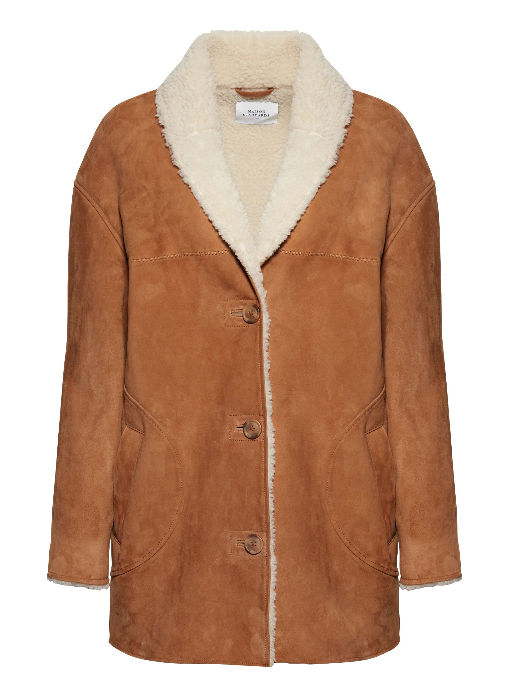 canadienne en fausse fourrure femme naturel