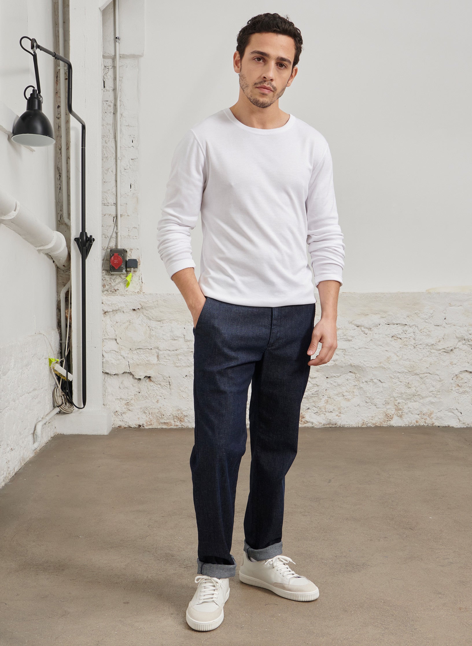 t shirt manches longues homme lyocel blanc