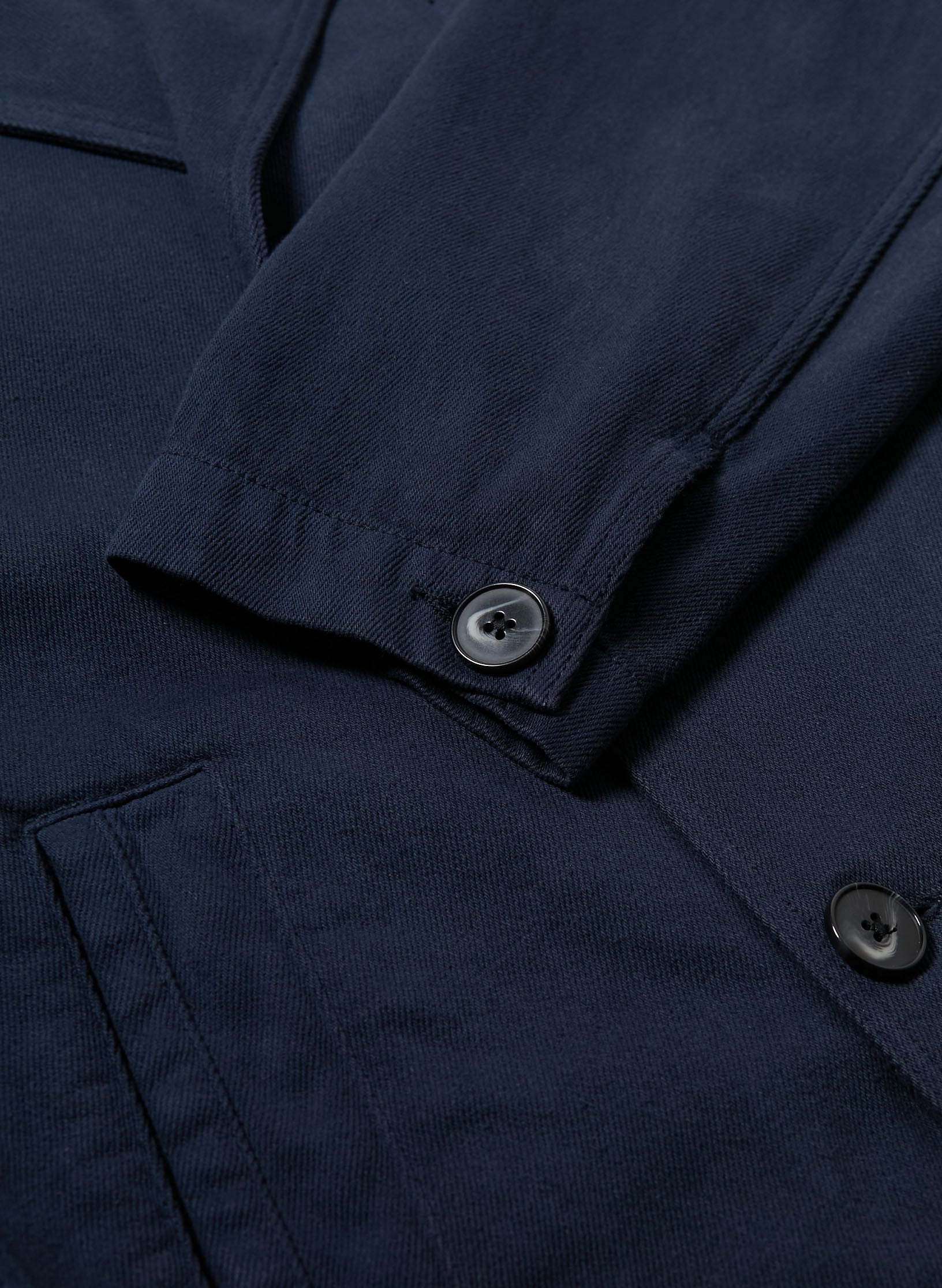 caban twill coton bleu homme