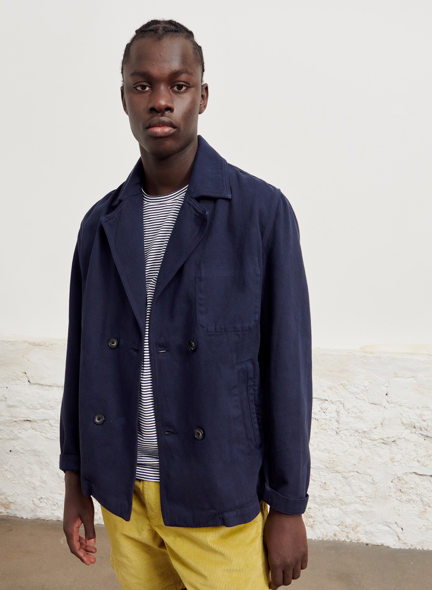 caban twill coton bleu homme