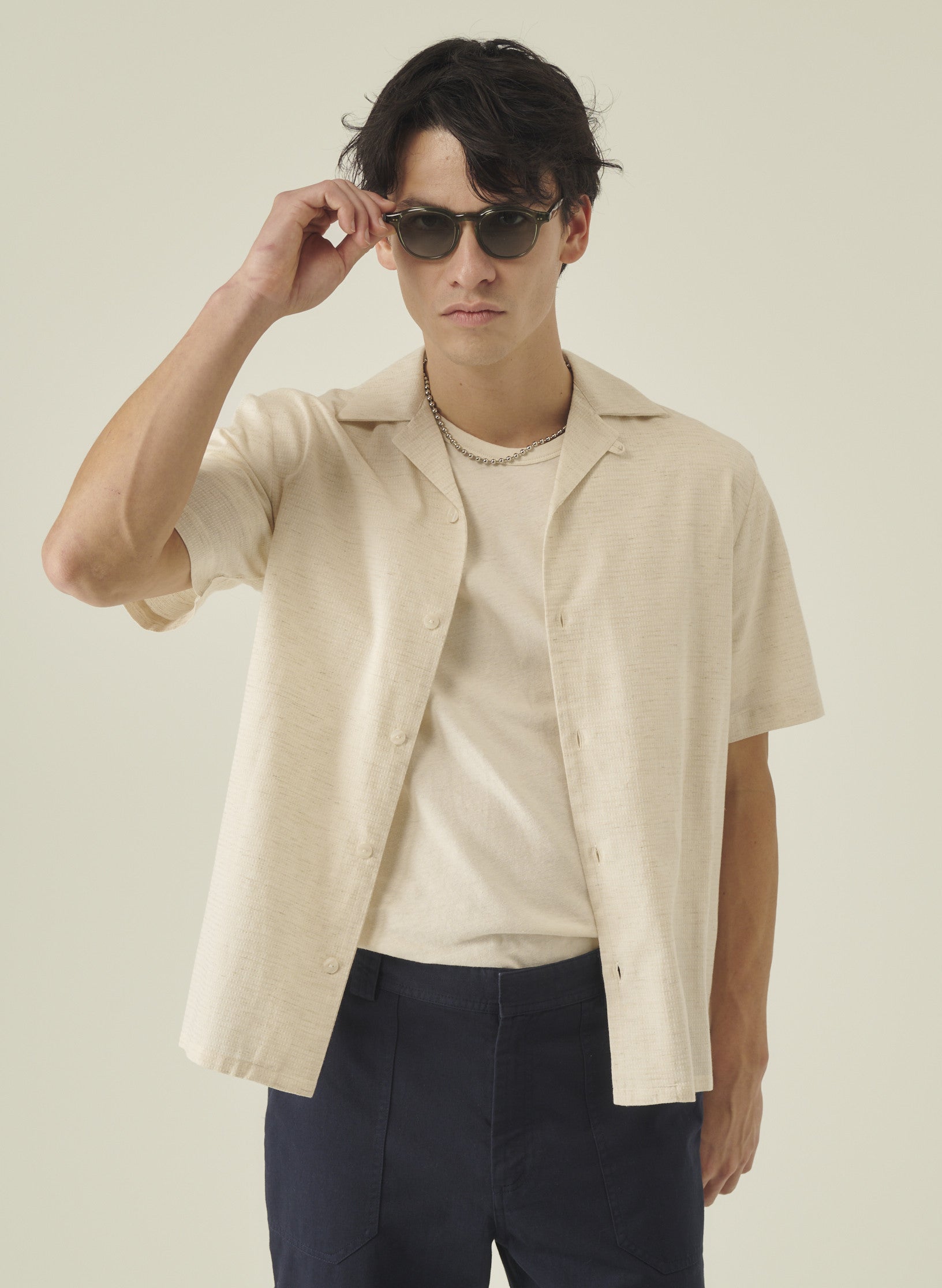 tee shirt lin ecru homme