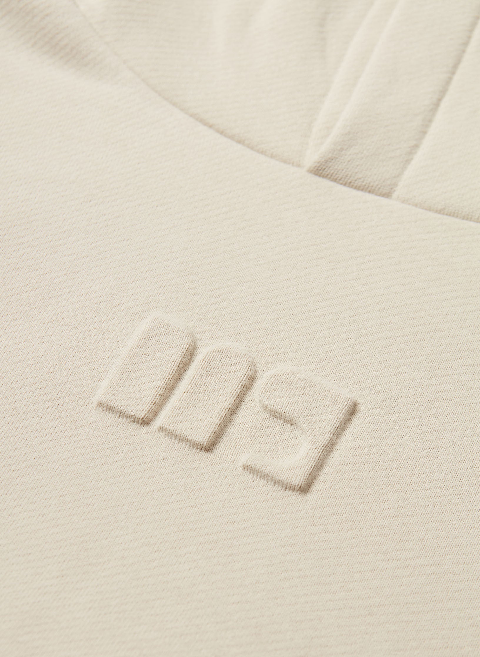 hoodie beige homme coton logo