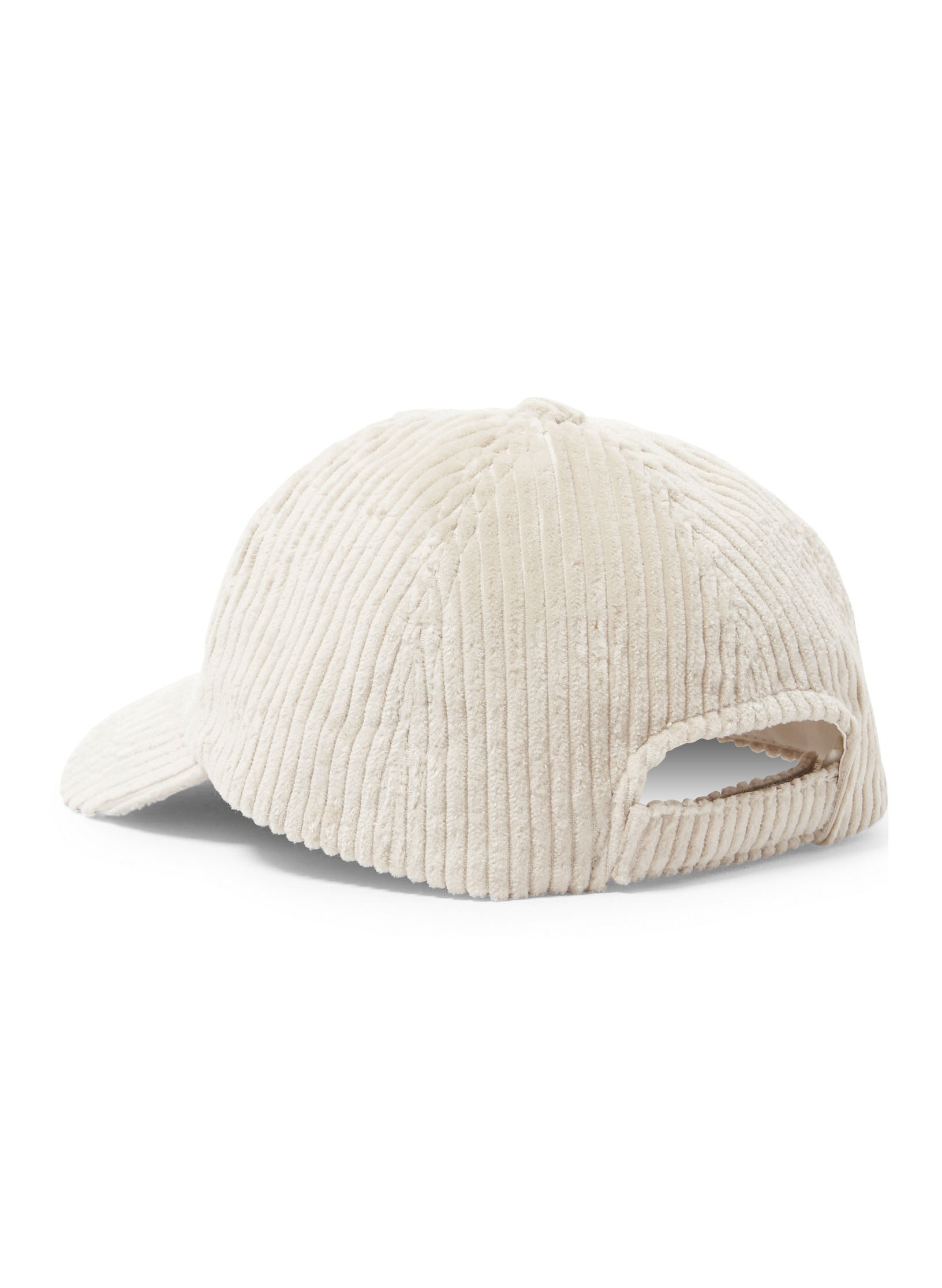 casquette velours homme femme ecru