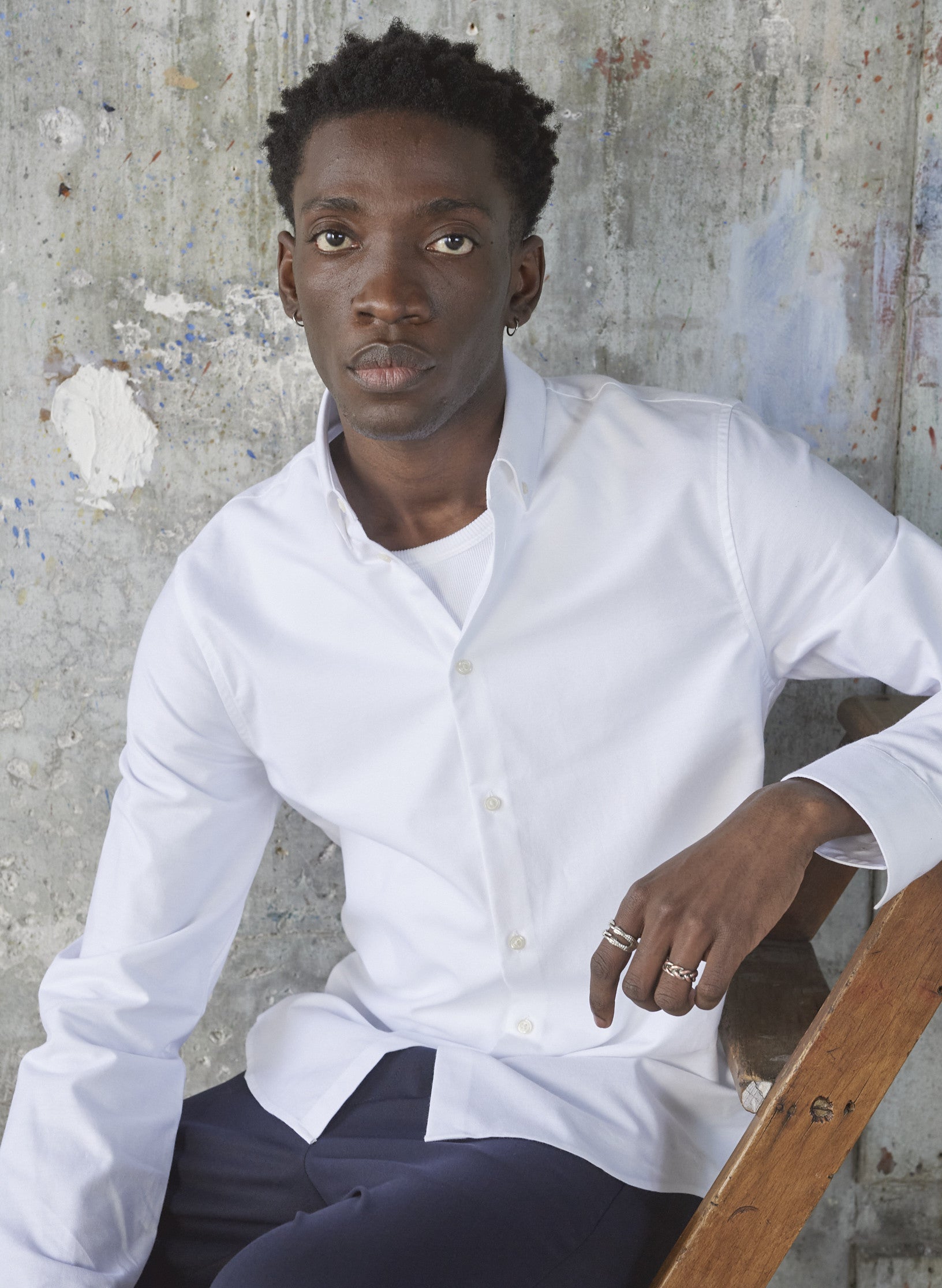 chemise oxford ajustee blanche homme easycare