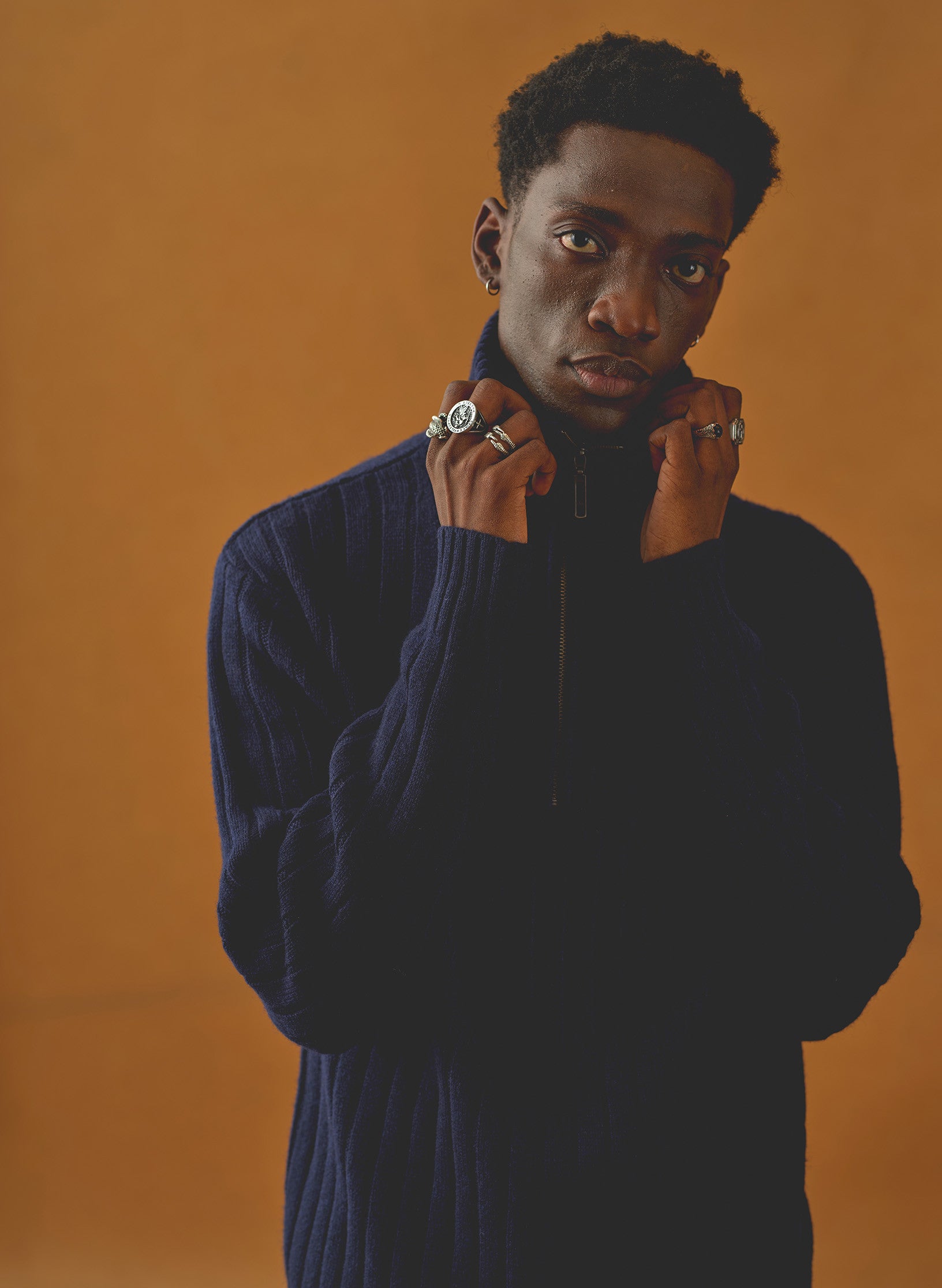 pull camionneur 100 laine navy homme