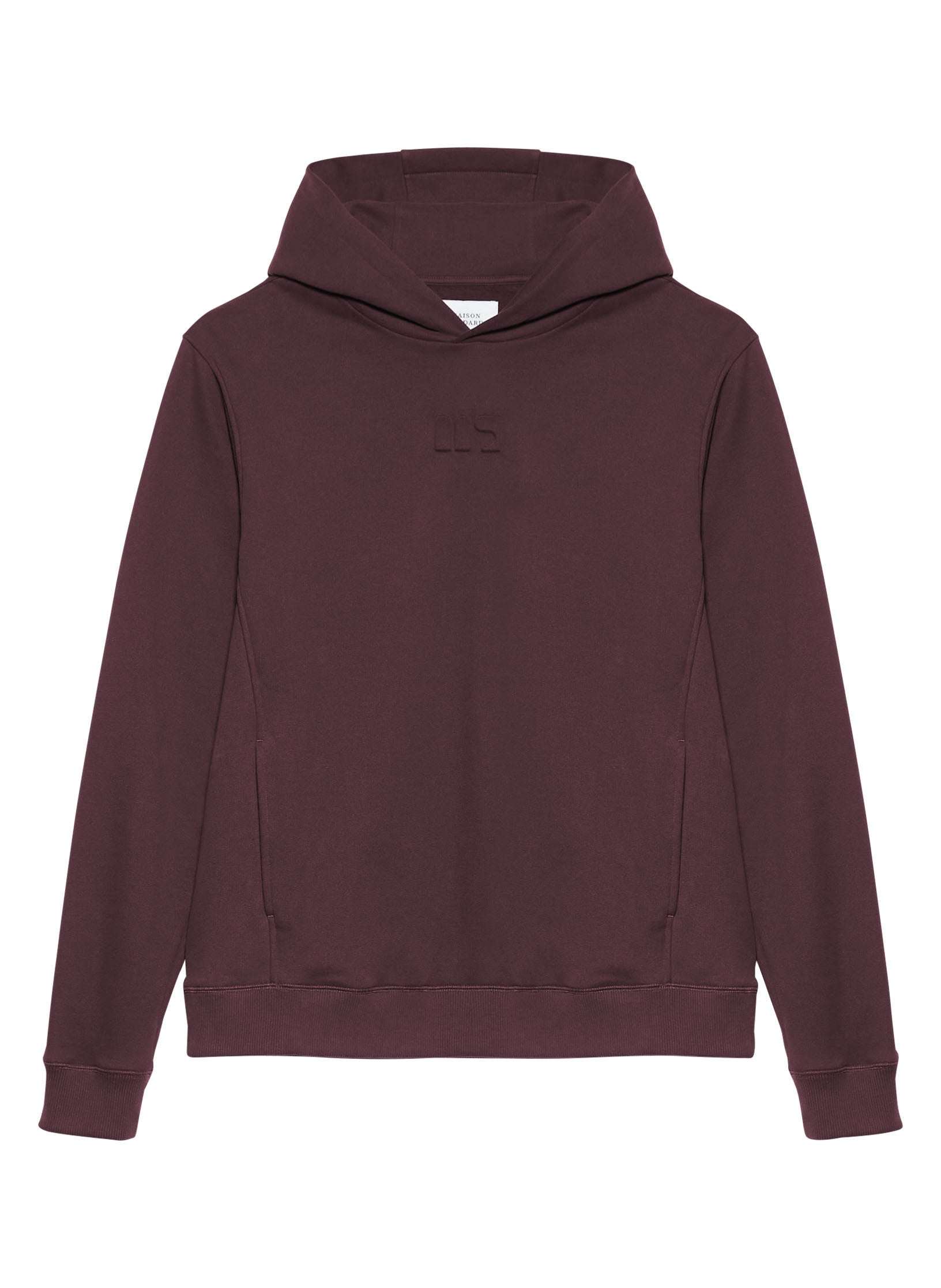 hoodie homme bordeaux coton
