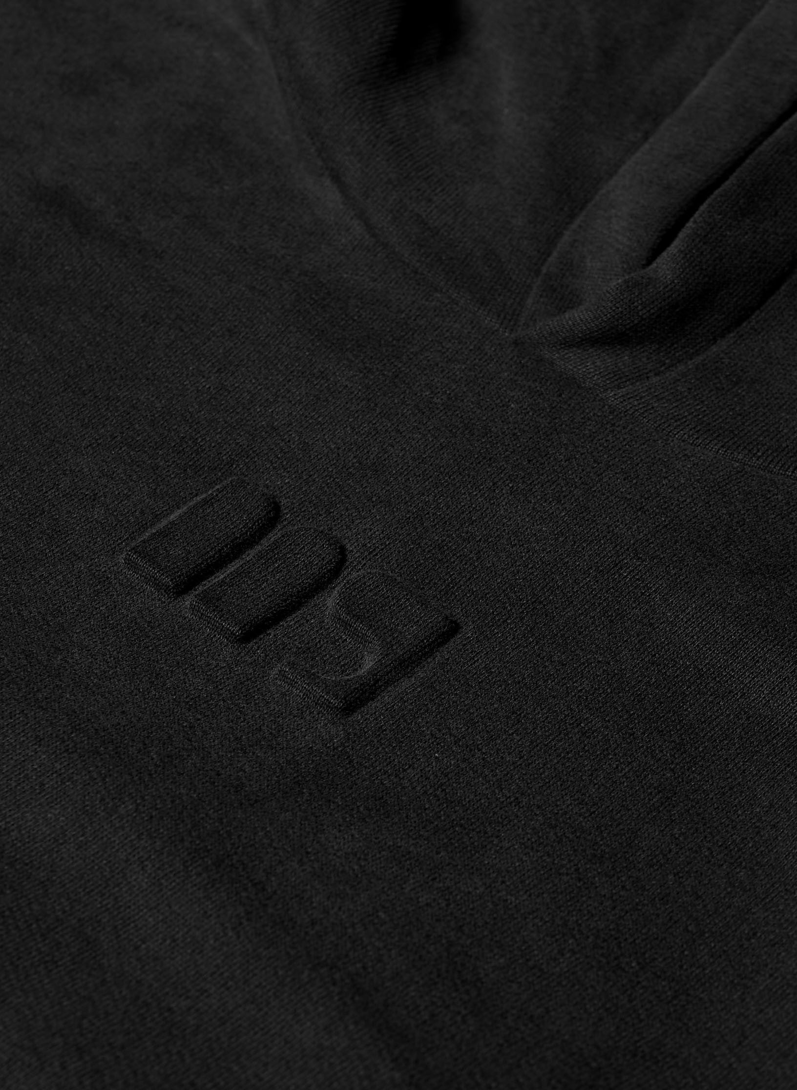 hoodie noir homme coton