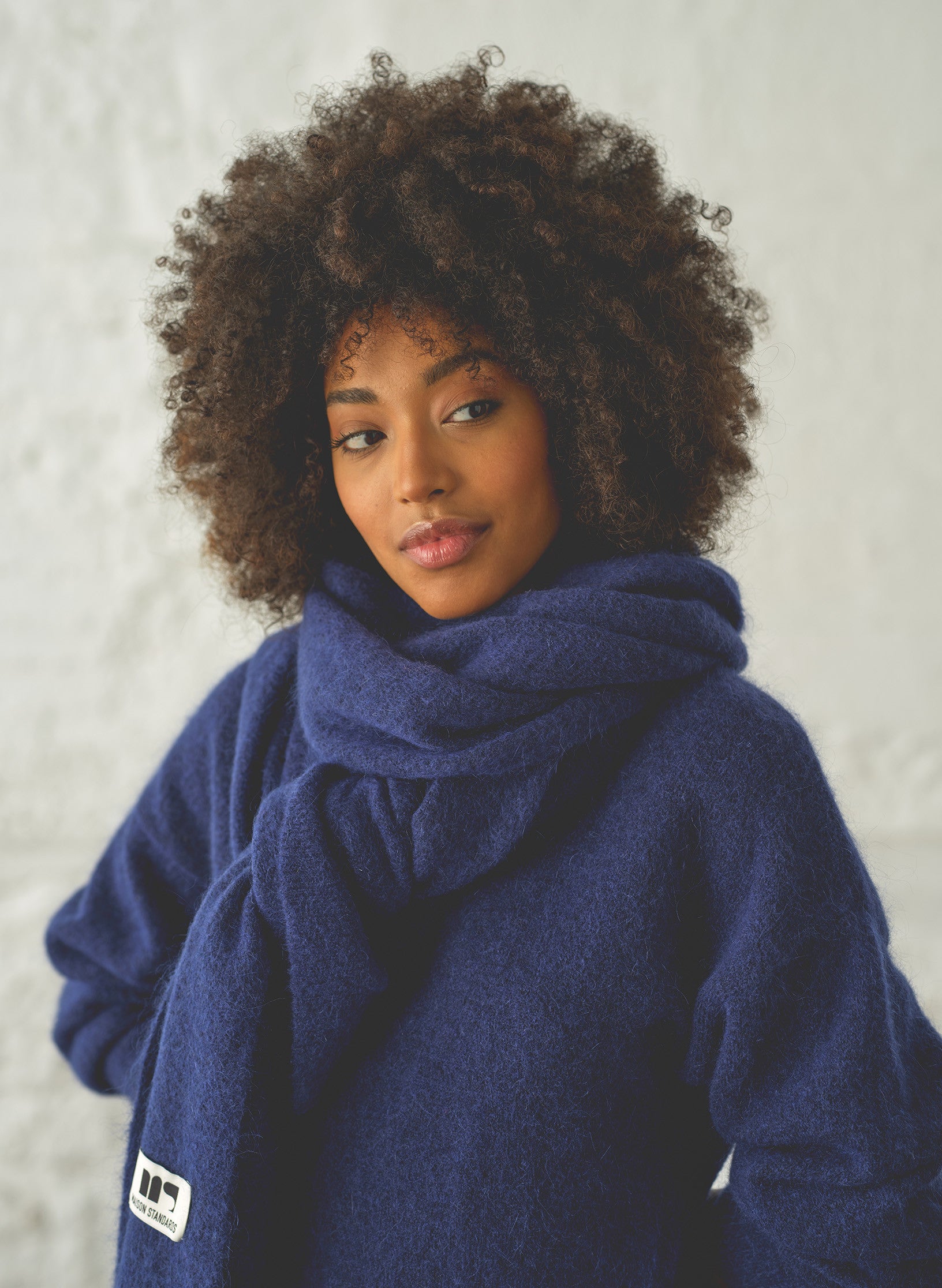 grande echarpe fils mousseux