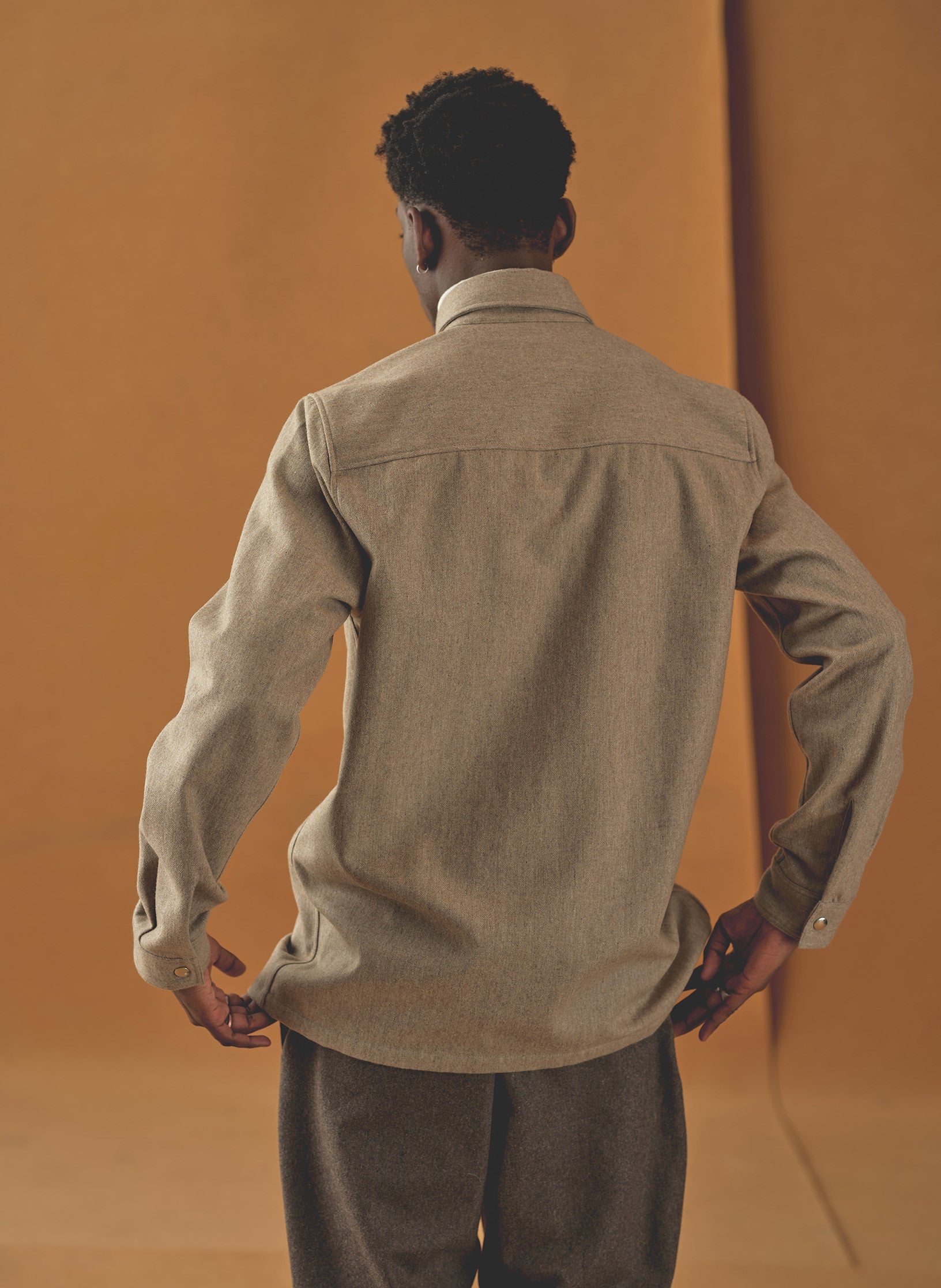 surchemise flanelle beige homme