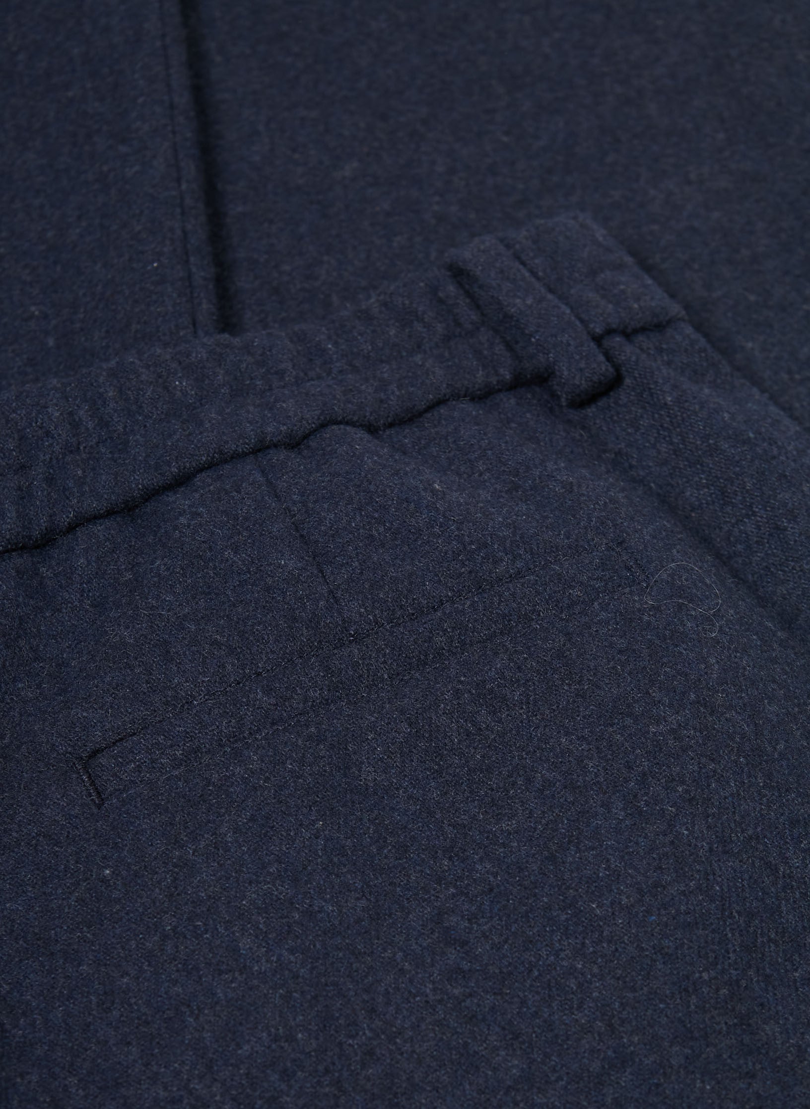 pantalon droit flanelle bleu homme