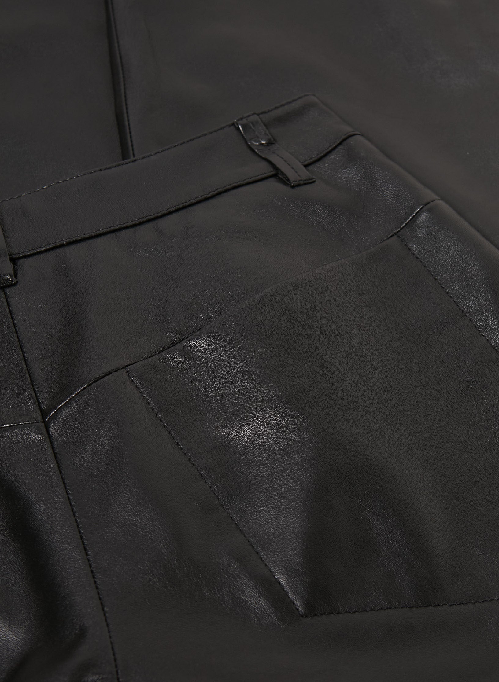 pantalon cuir noir femme