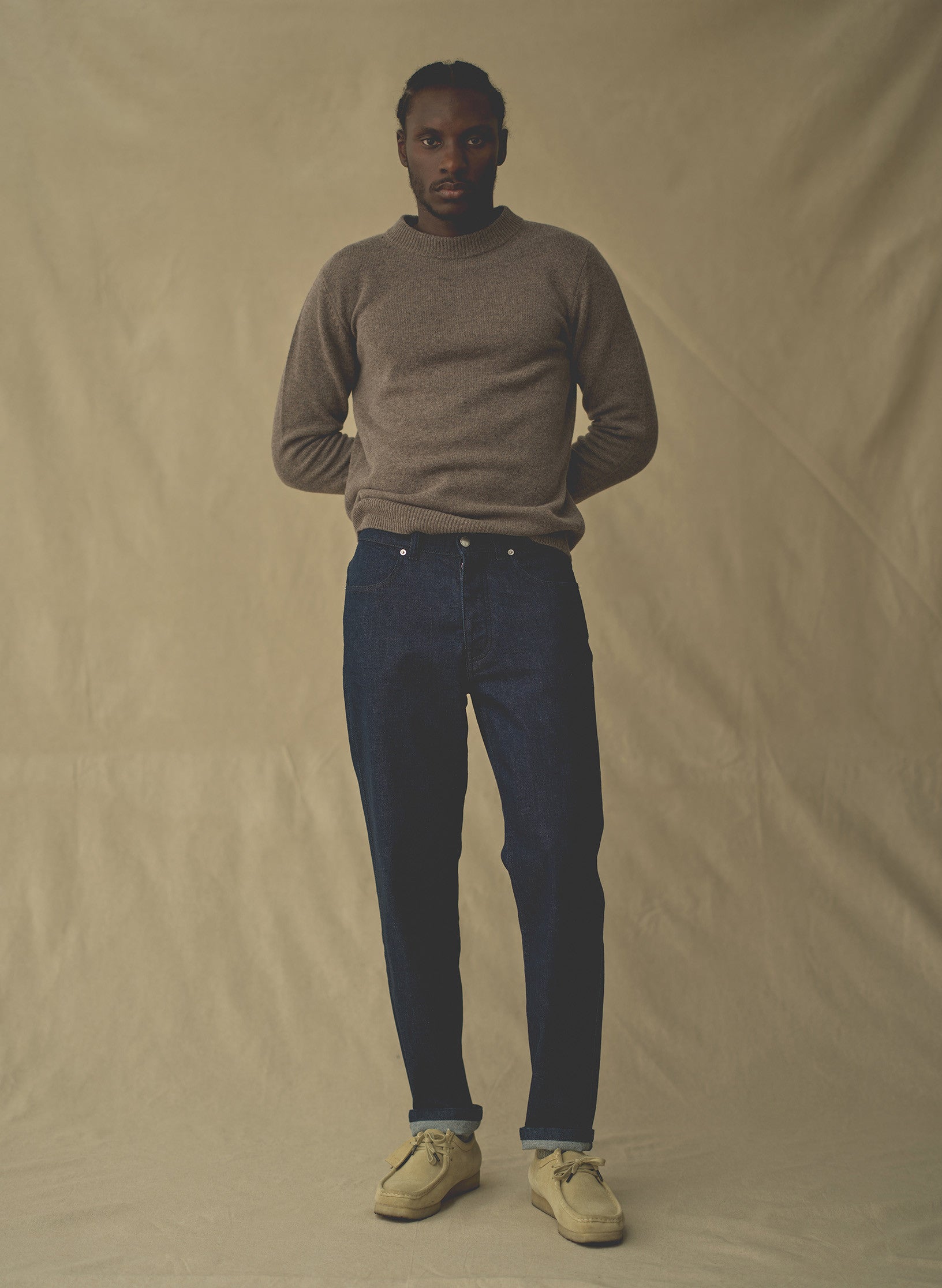 jean loose droit brut rince homme