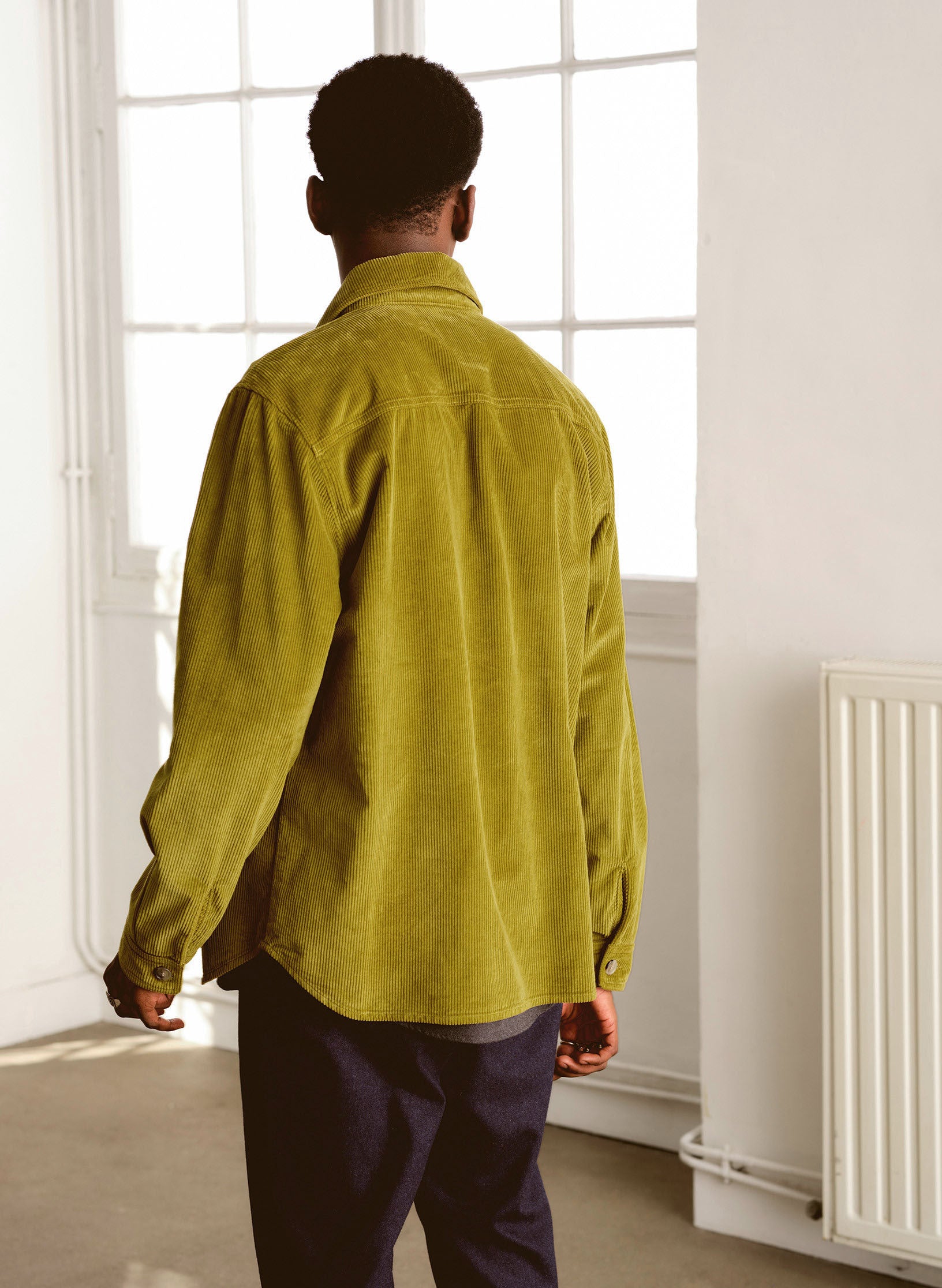 surchemise velours vert homme