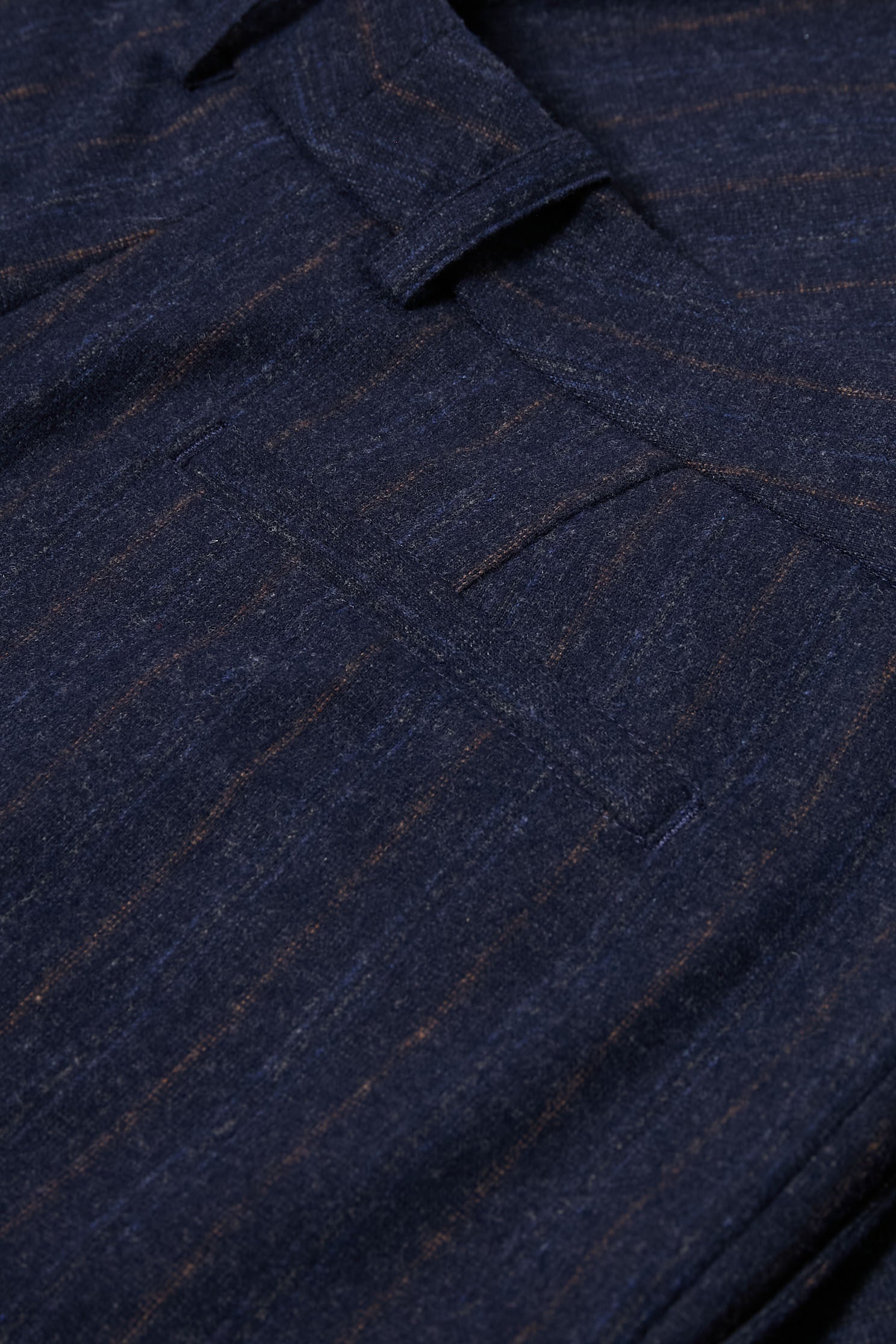 pantalon carotte flanelle raye bleu homme femme unisexe