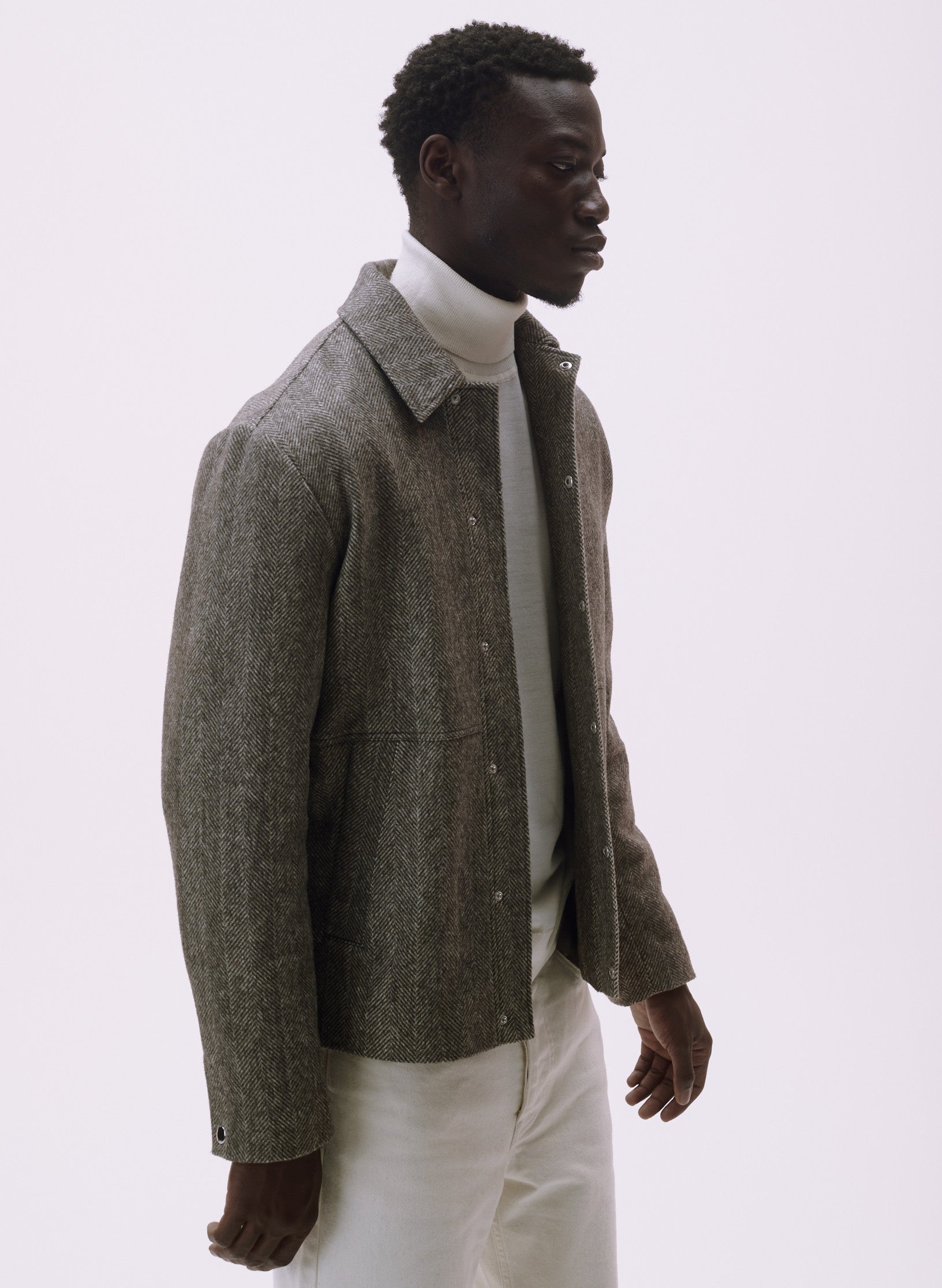 blouson chevron marron homme femme unisexe