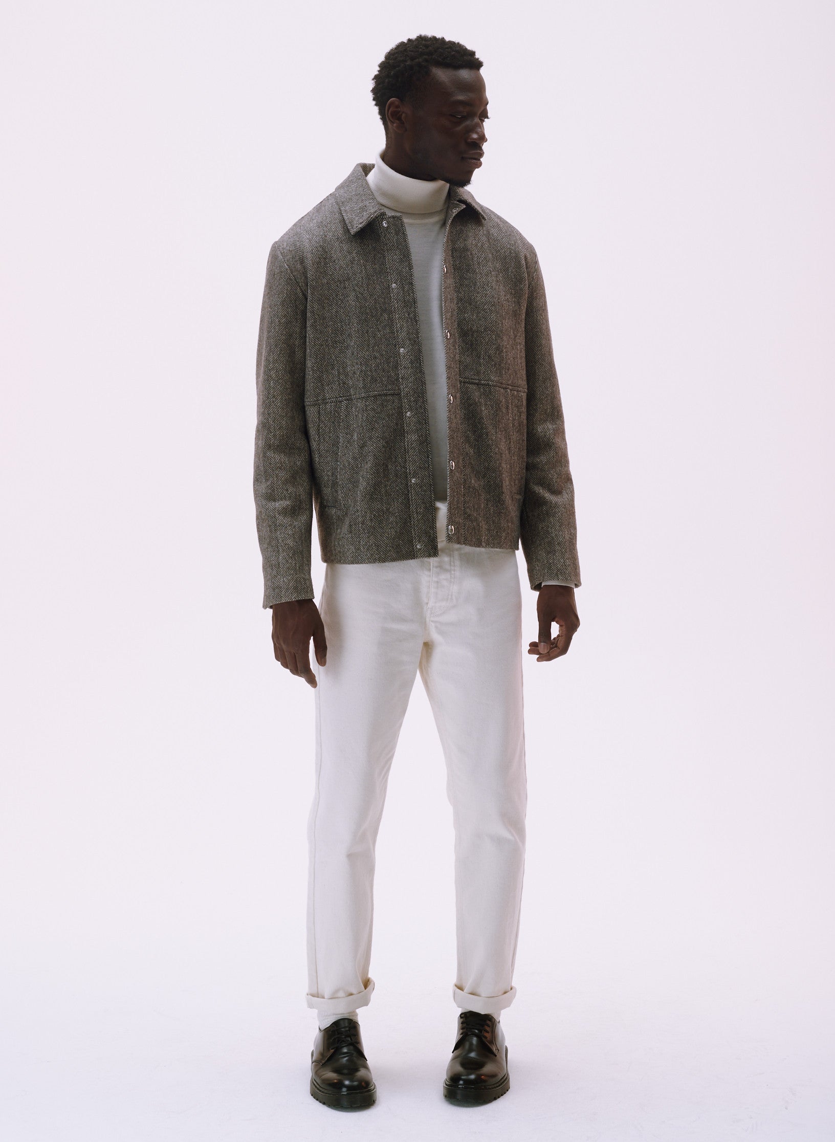 blouson chevron marron homme femme unisexe