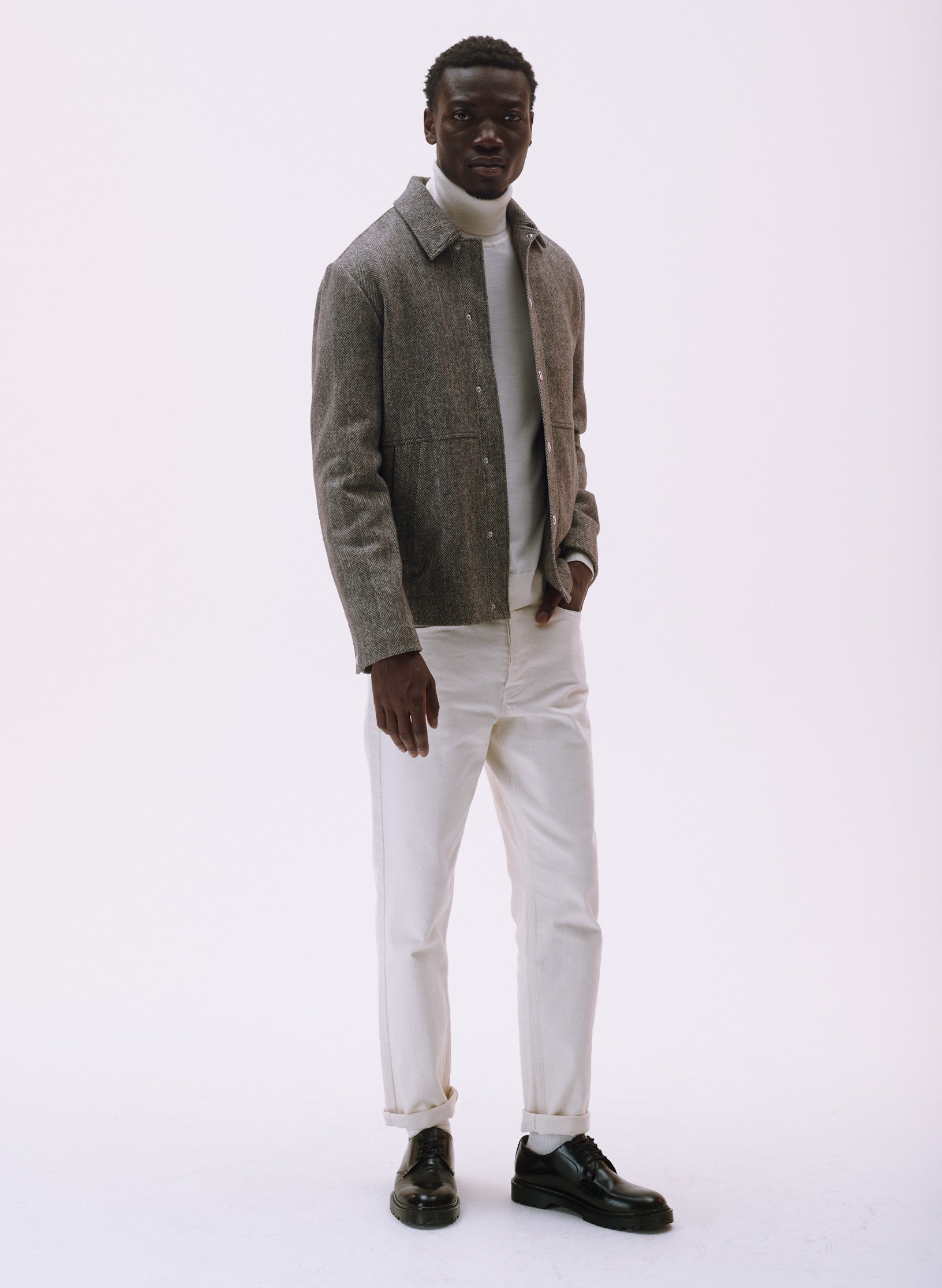 blouson chevron marron homme femme unisexe