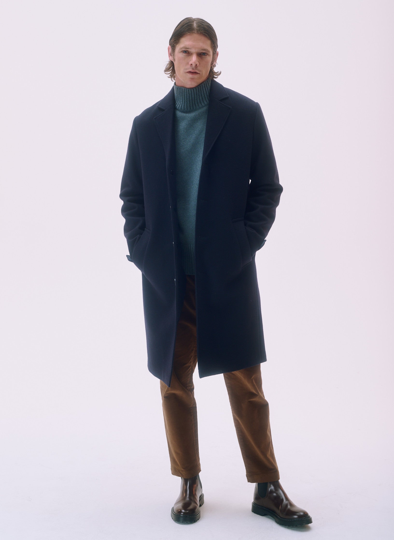 pantalon loose velours marron homme