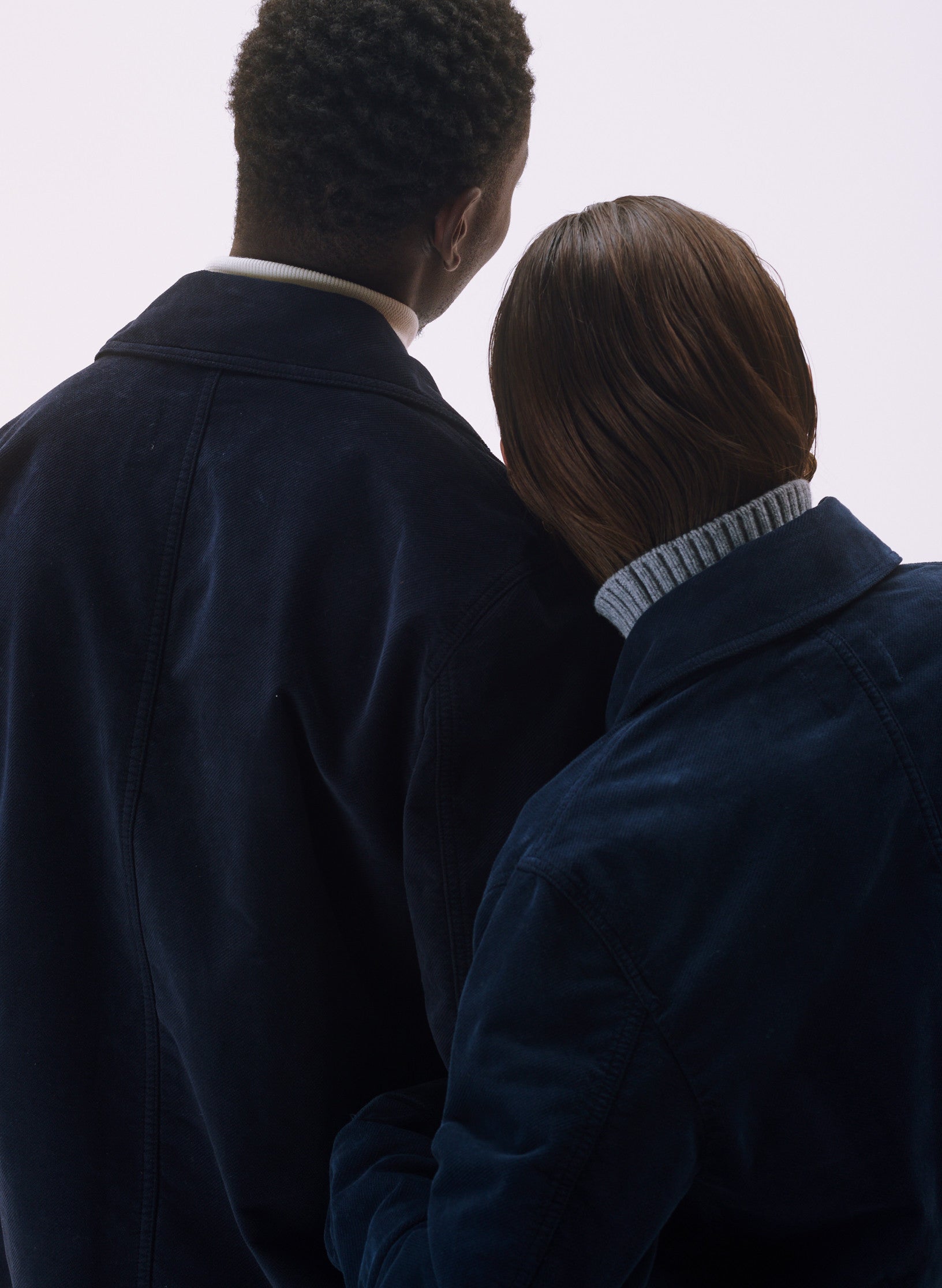 veste peintre velours bleu homme femme unisexe