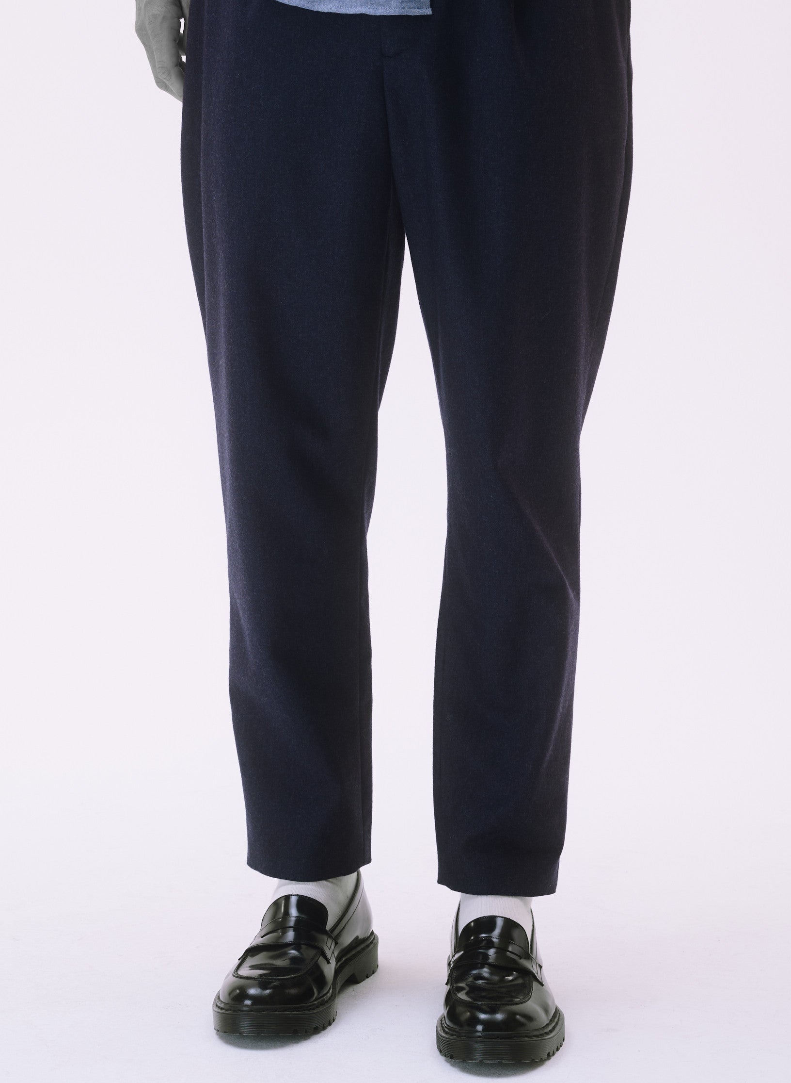 pantalon pince loose flanelle bleu homme femme unisexe