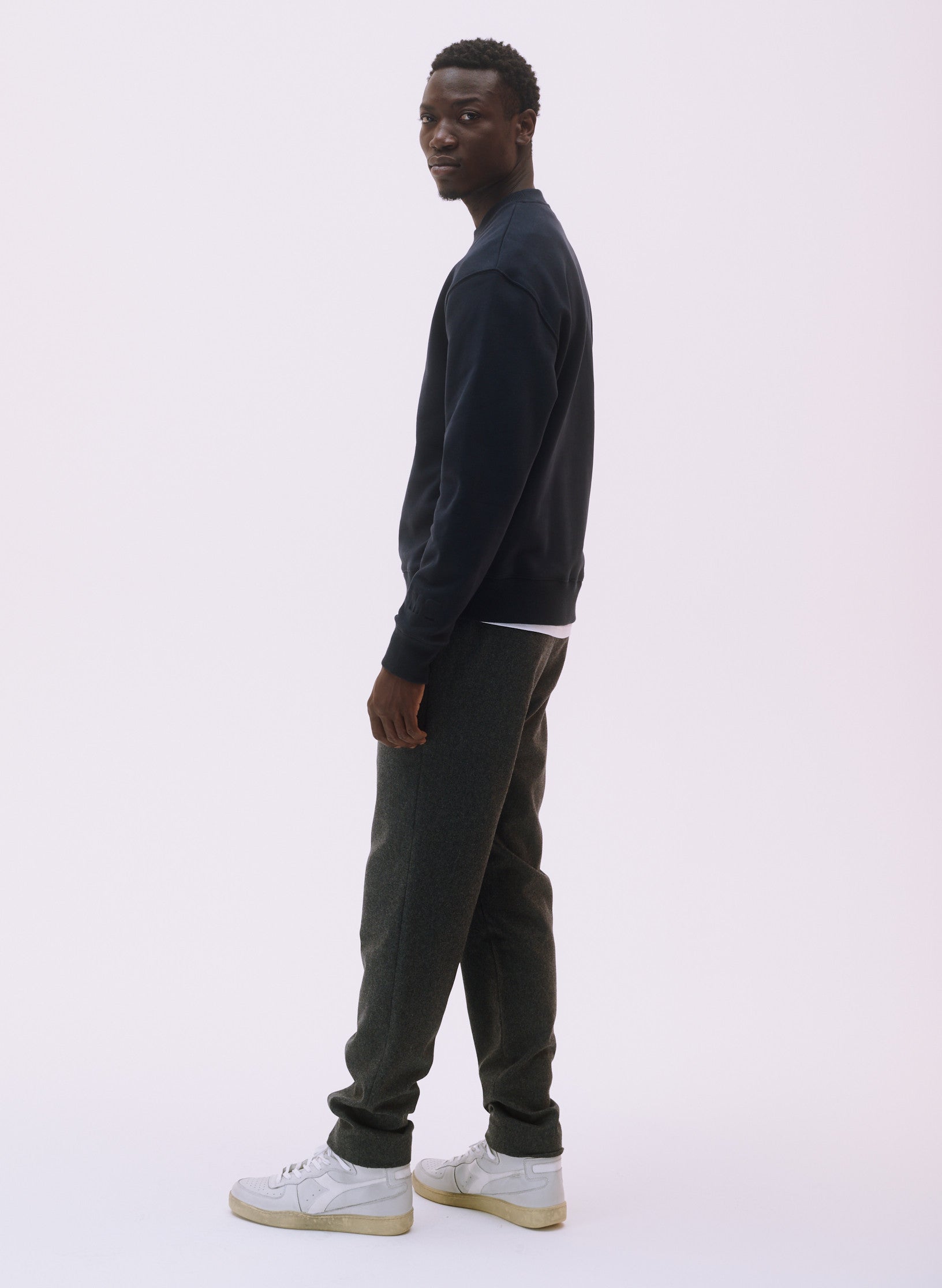 sweat loose unisexe homme femme bleu molleton