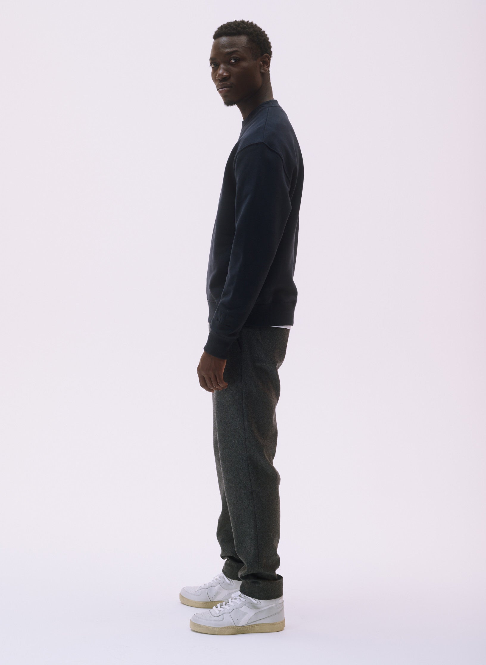 sweat loose unisexe homme femme bleu molleton