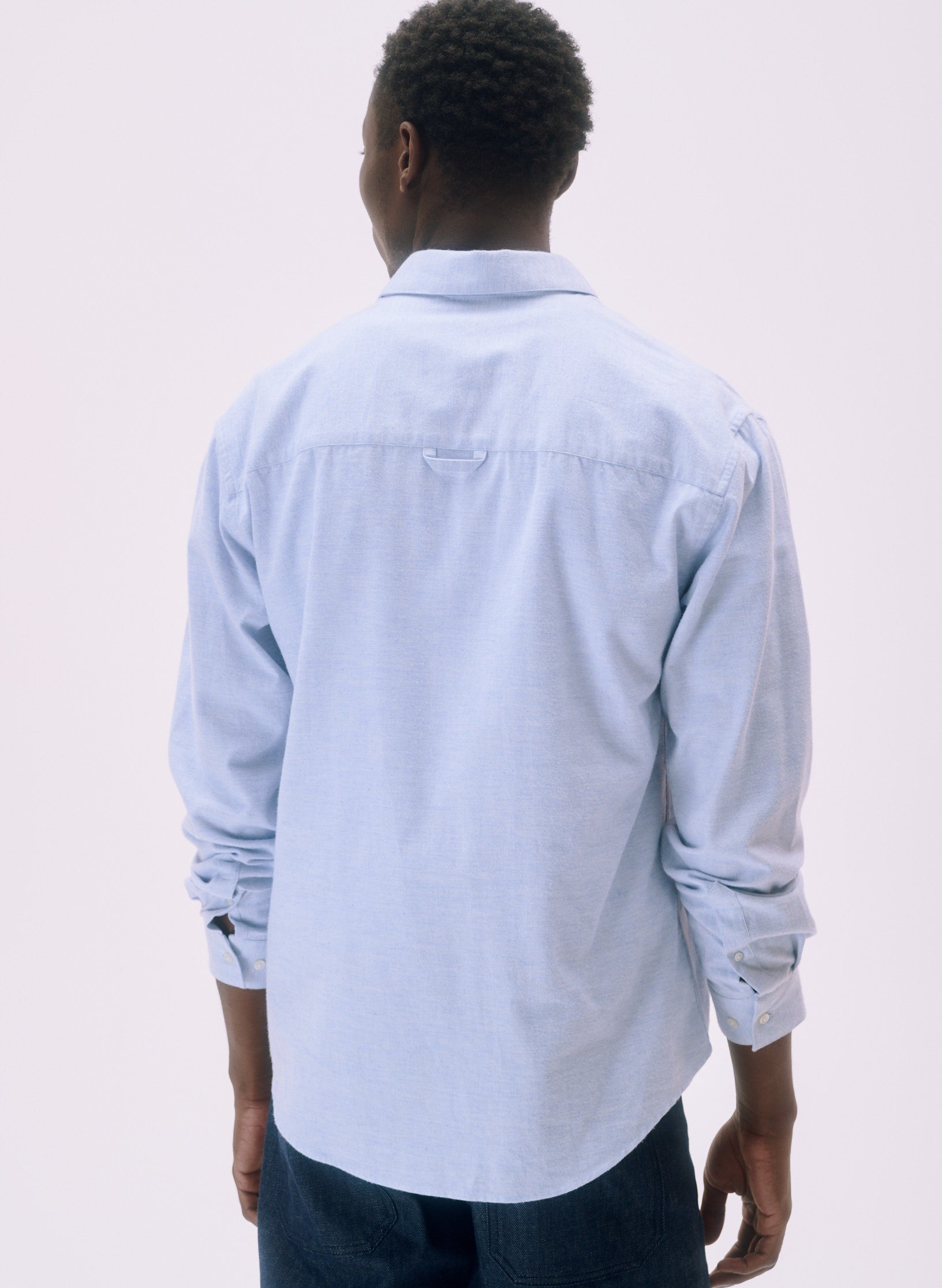 chemise flanelle oversized unisexe homme femme coton bleu