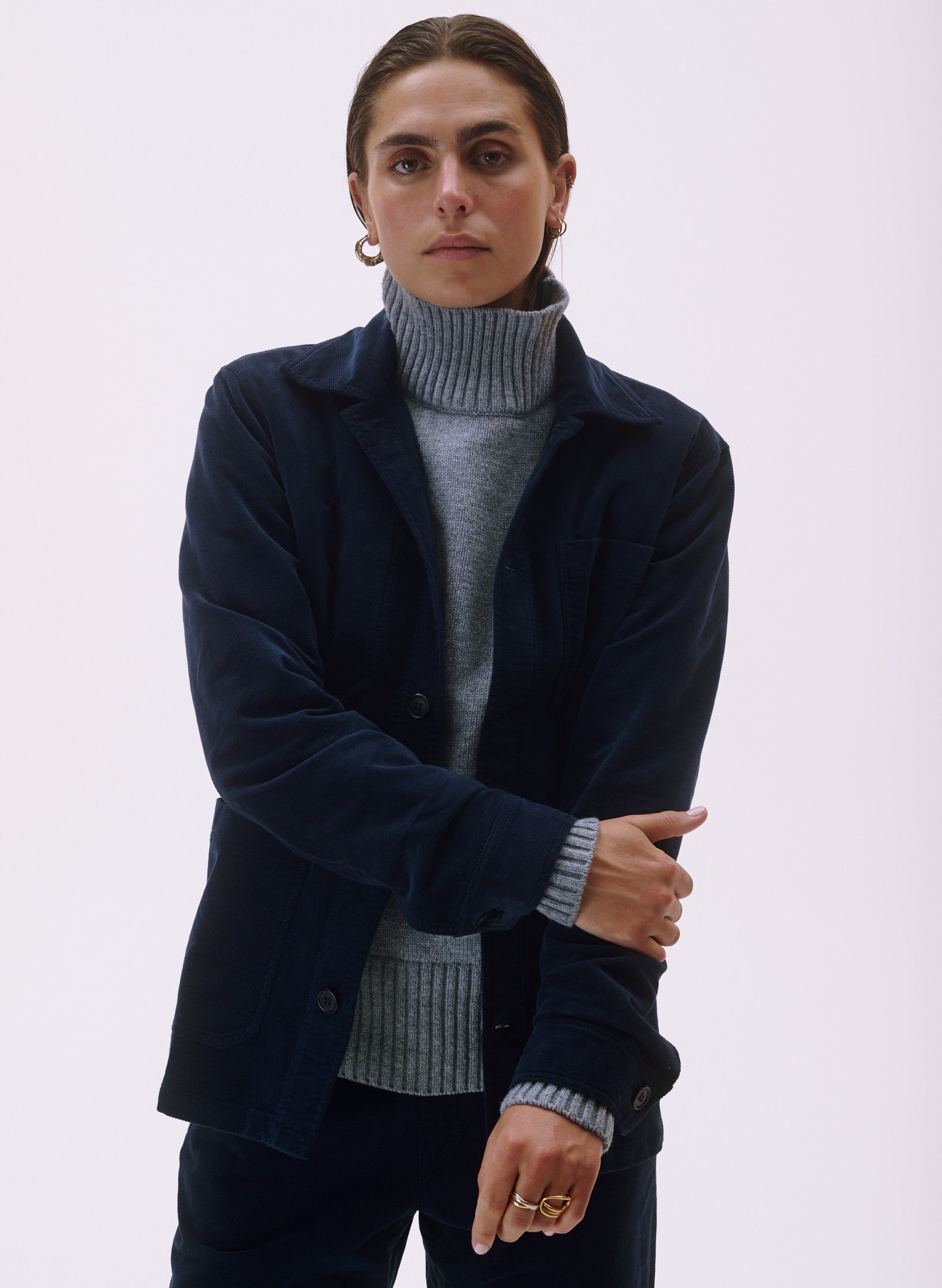 pull oversized 100 laine col montant homme femme unisexe