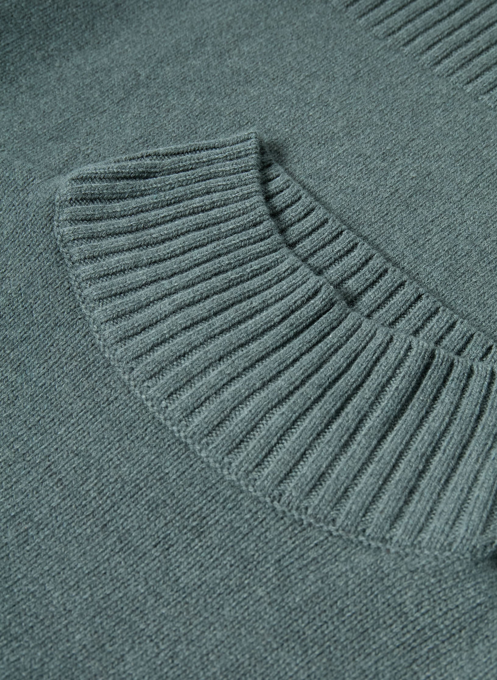 pull oversized laine col montant vert homme femme unisexe