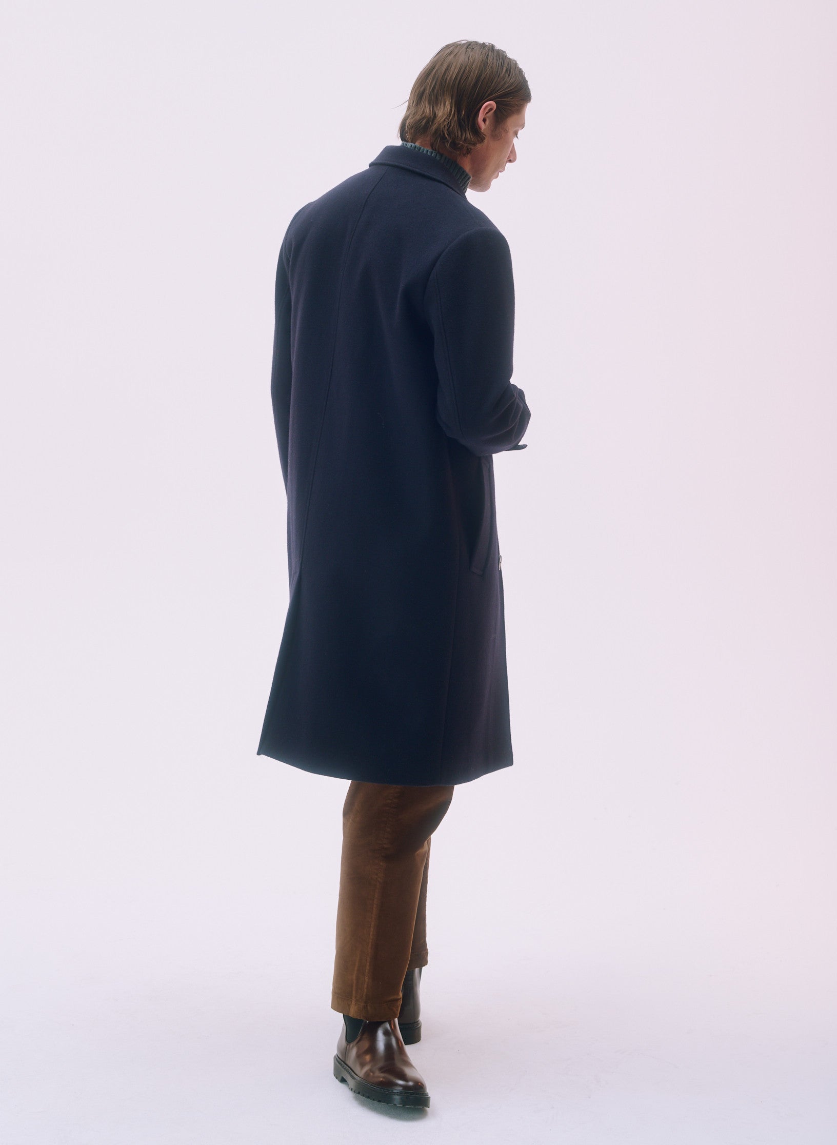 manteau pardessus laine unisexe homme femme bleu