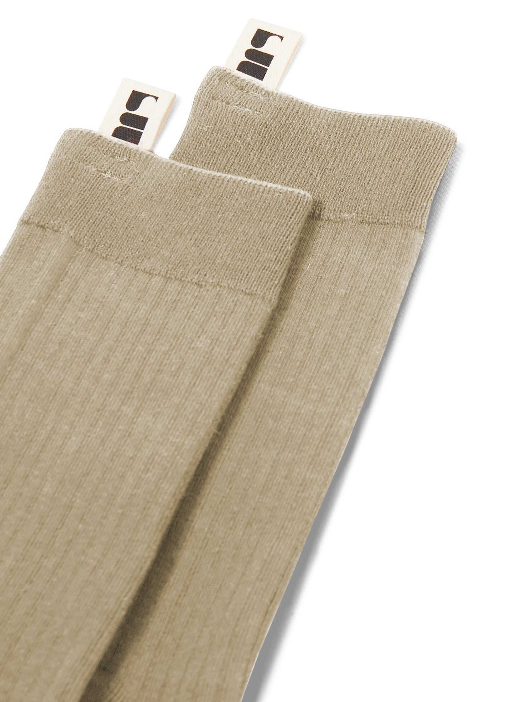 chaussette unie beige unisexe homme femme coton