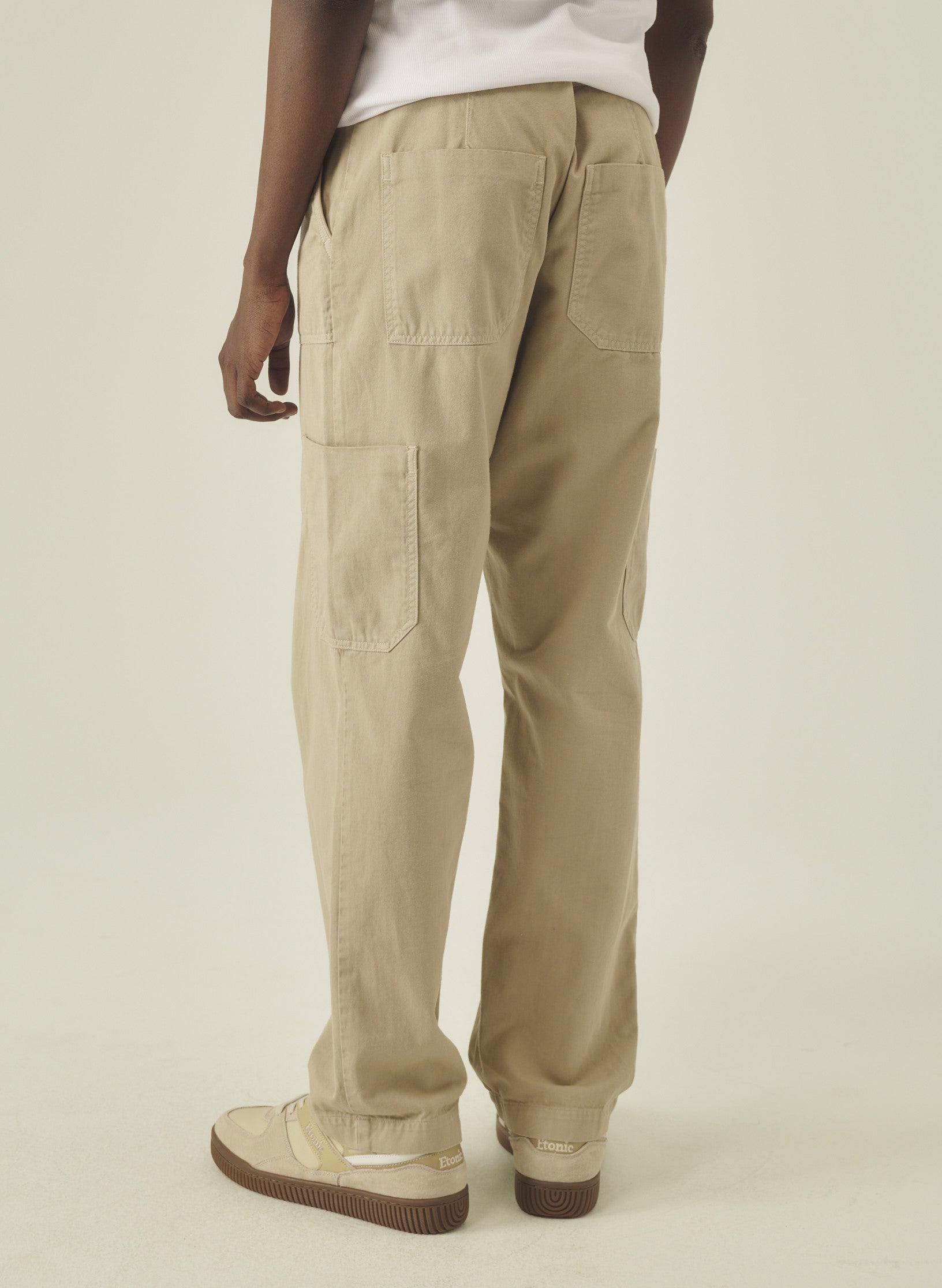 cargo pantalon loose beige homme femme unisexe