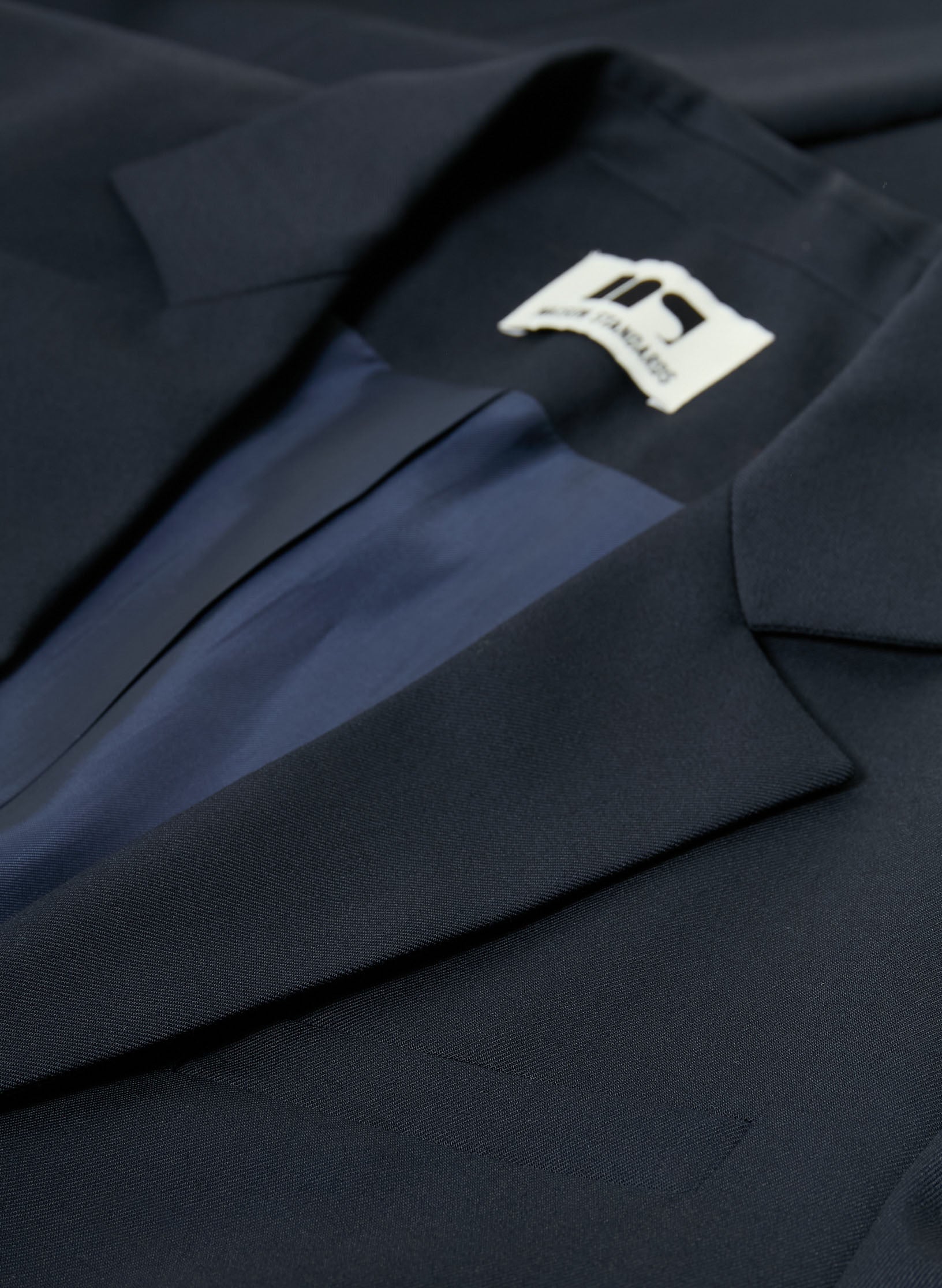 veste 2 boutons coton lyocell bleu homme