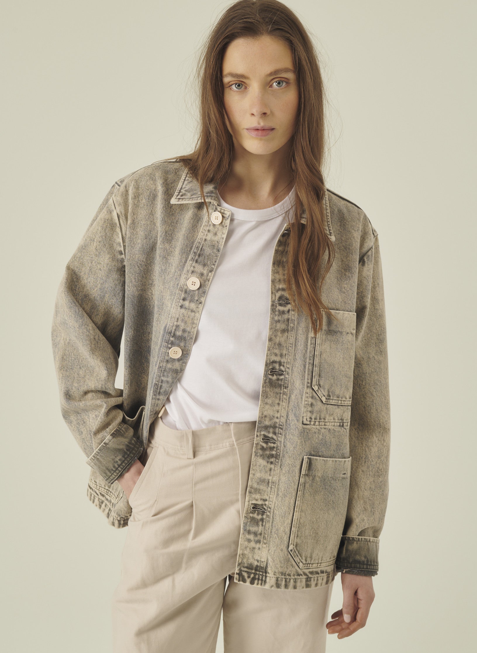 veste peintre denim belave homme femme unisexe