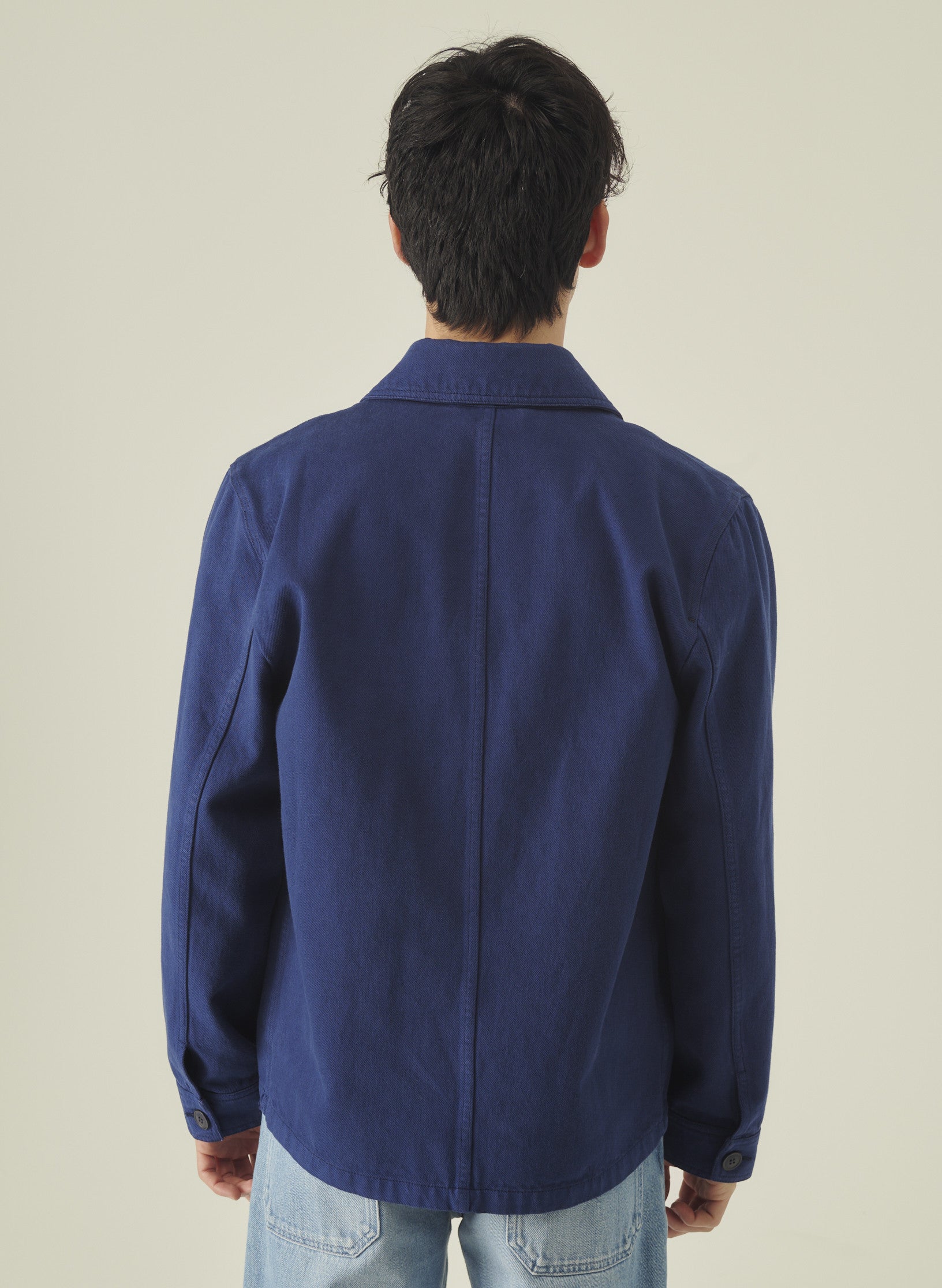 veste peintre bleu indogo homme femme unisexe
