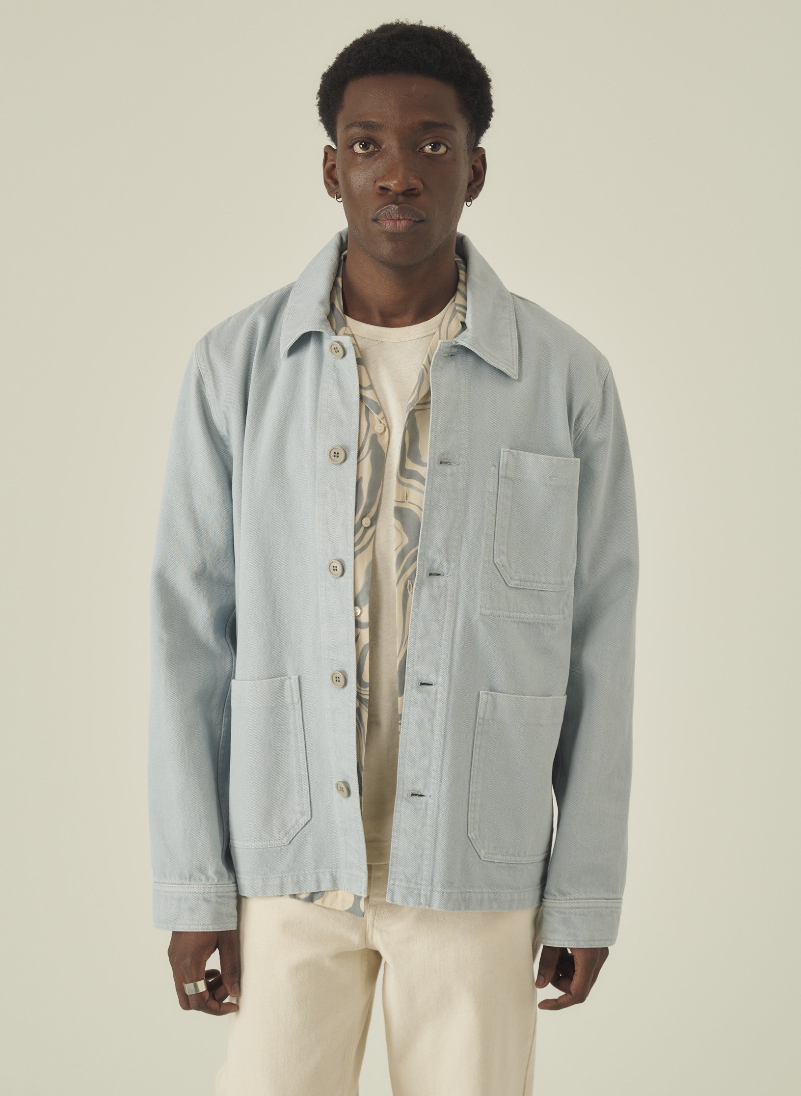 veste peintre bleu homme femme unisexe