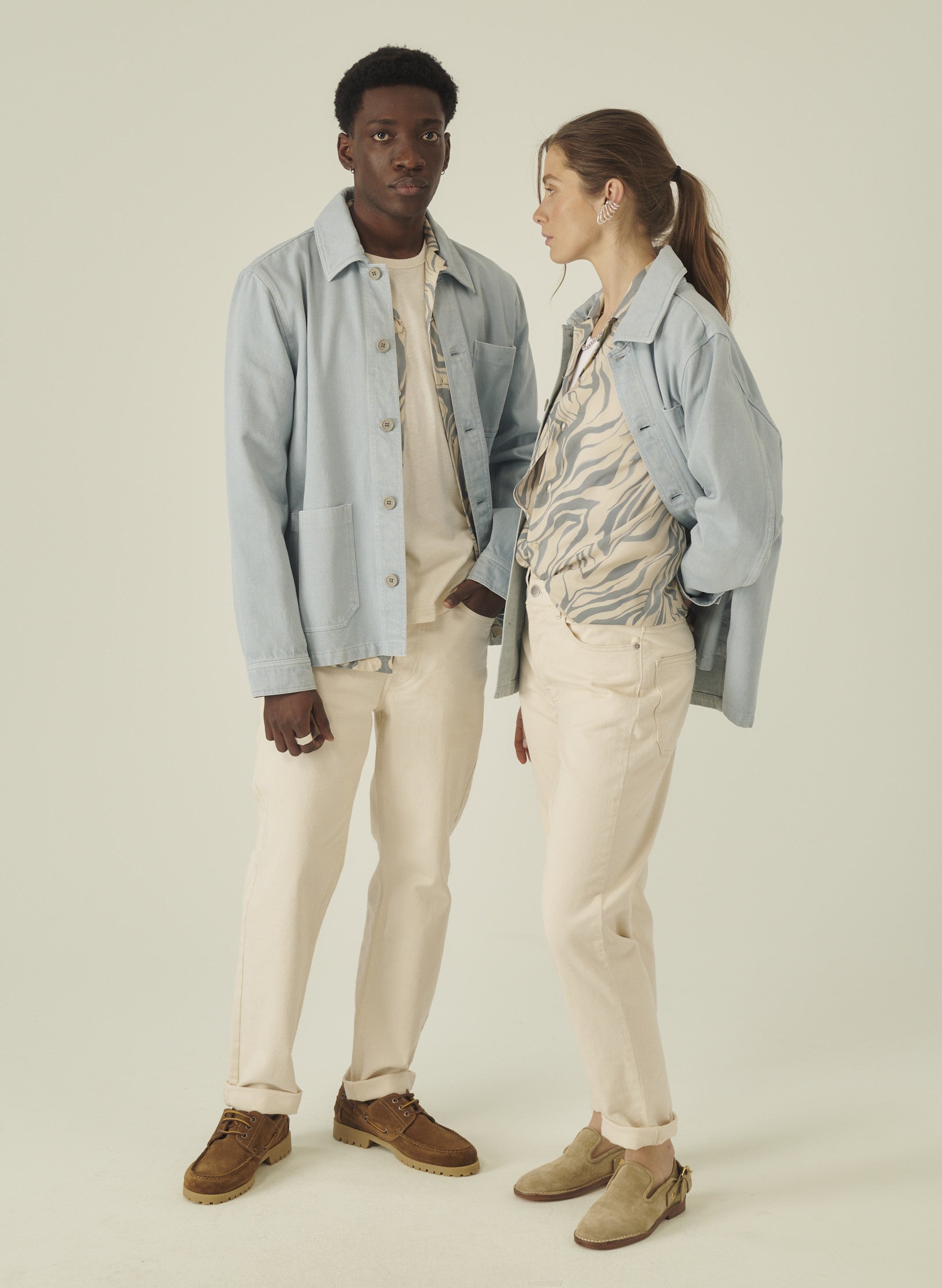 veste peintre bleu homme femme unisexe