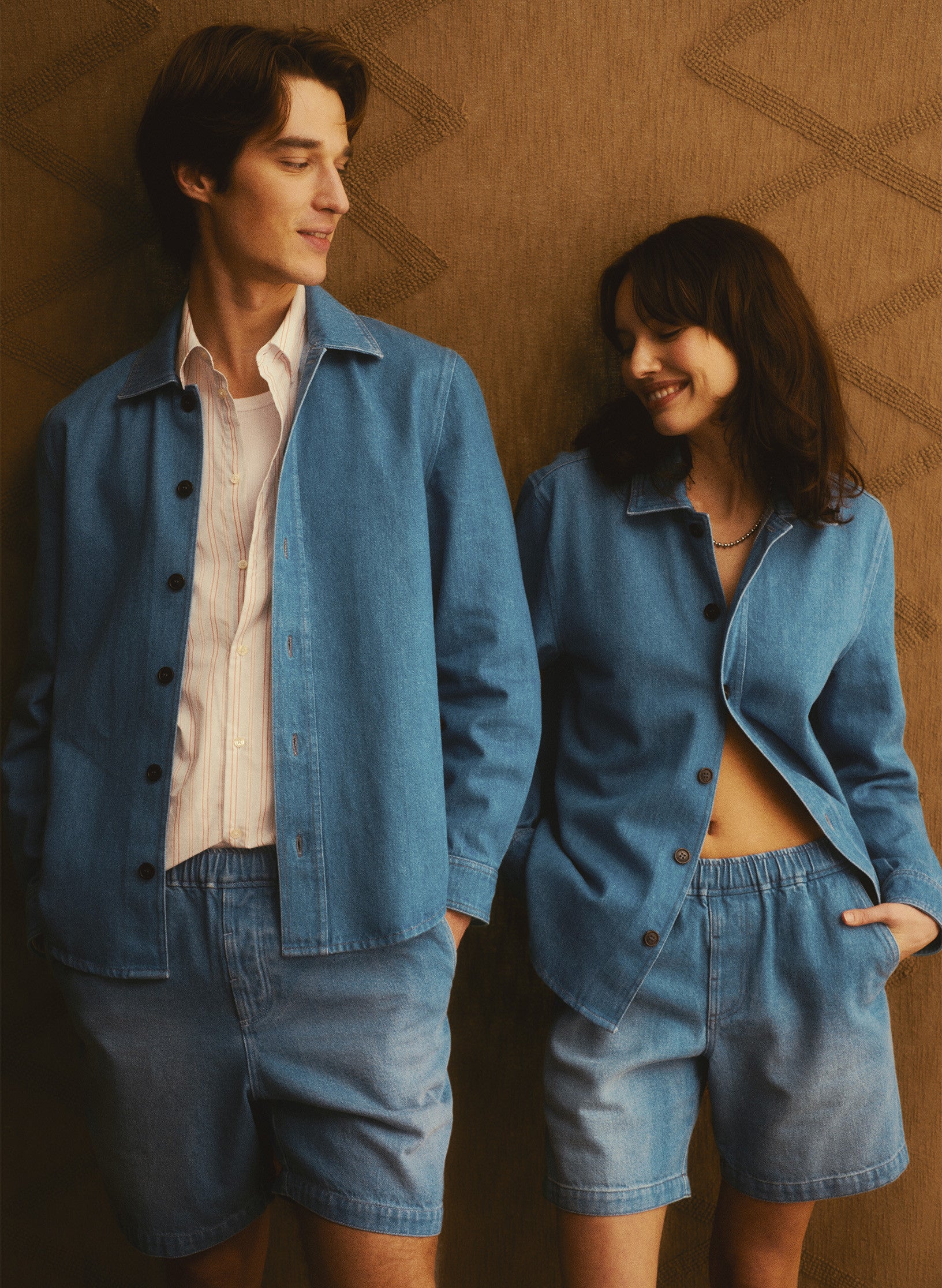 surchemise denim bleach delave homme femme unisexe oekotex