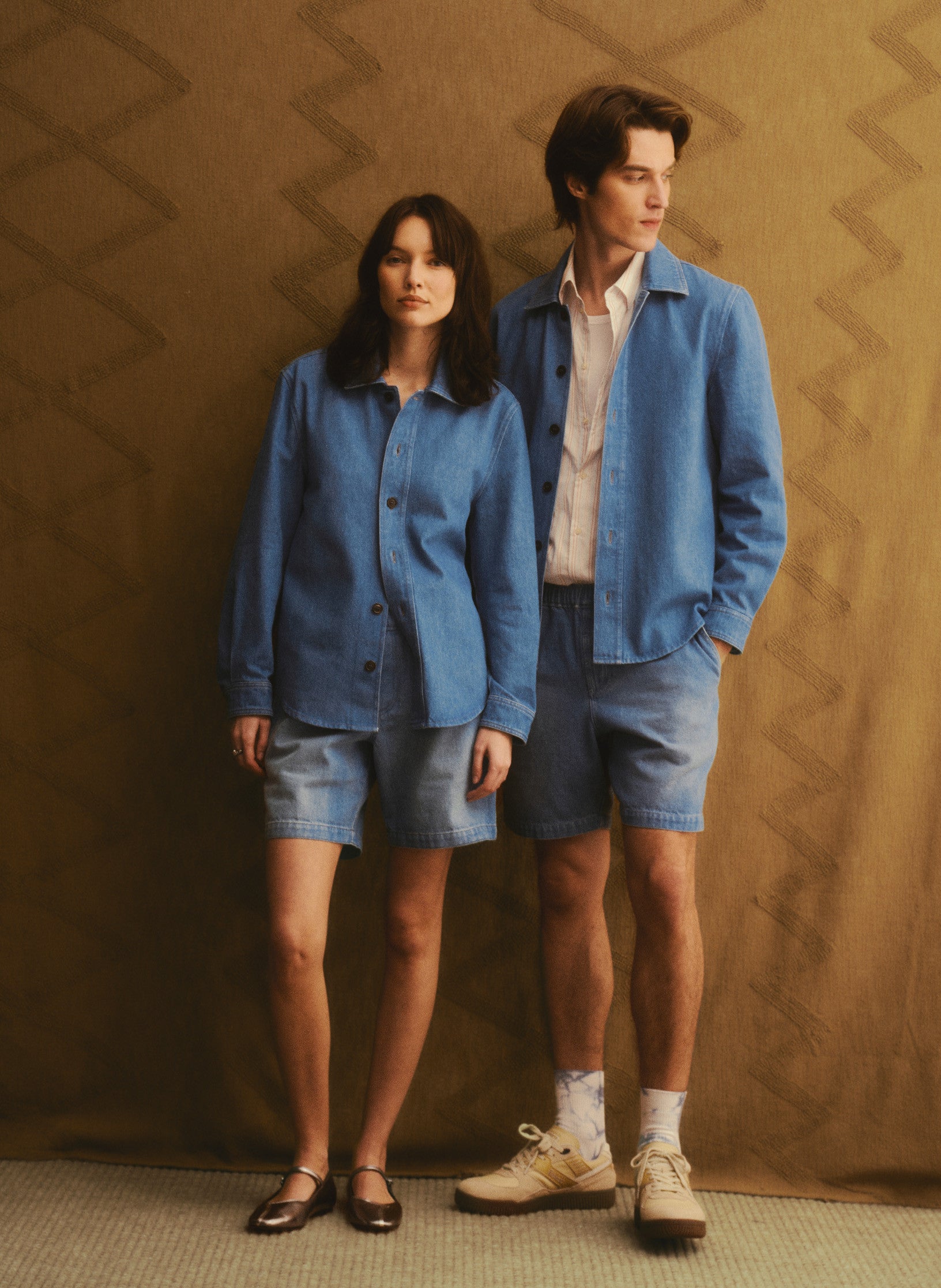 surchemise denim bleach delave homme femme unisexe oekotex