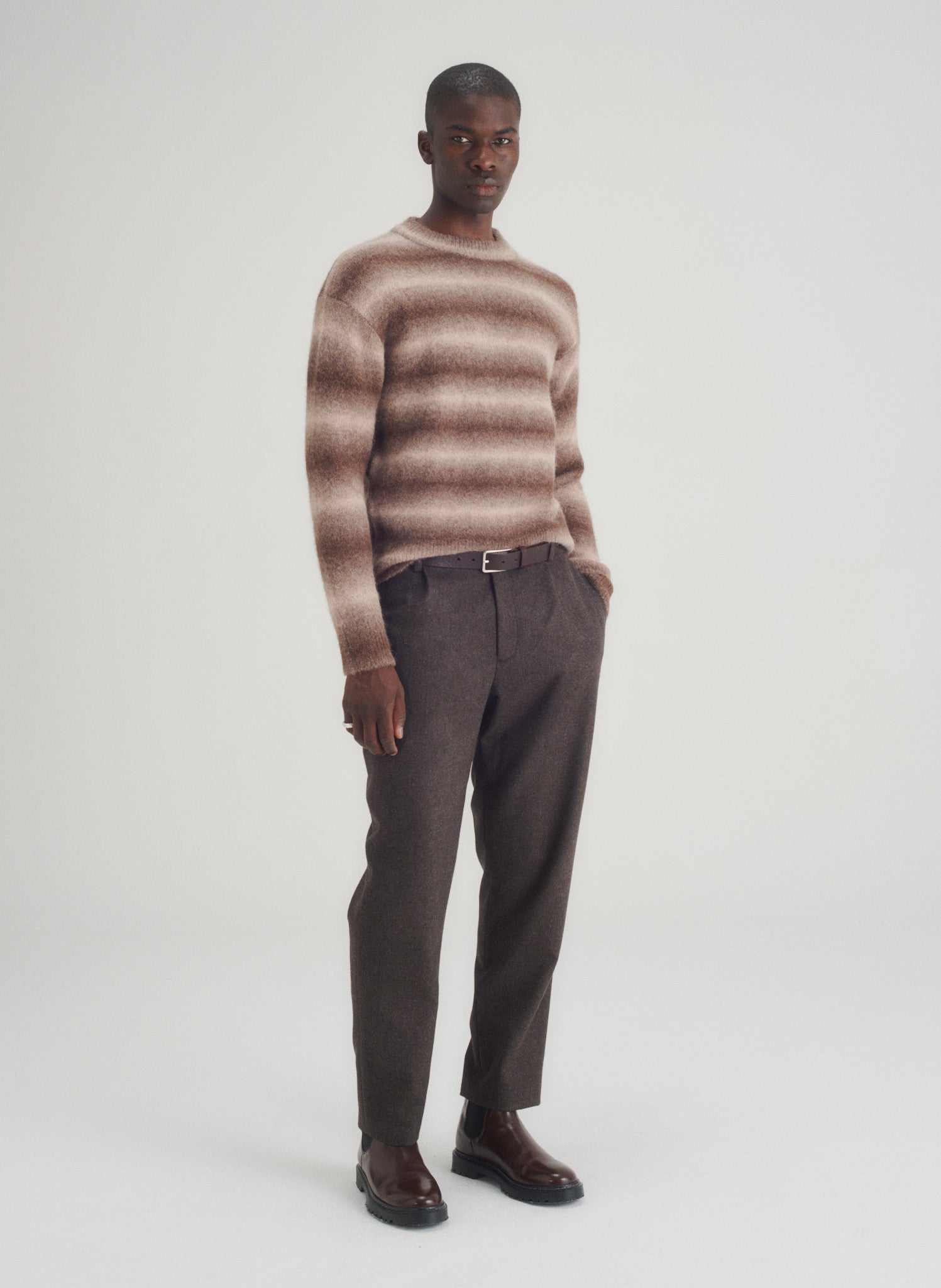 pantalon pince flanelle