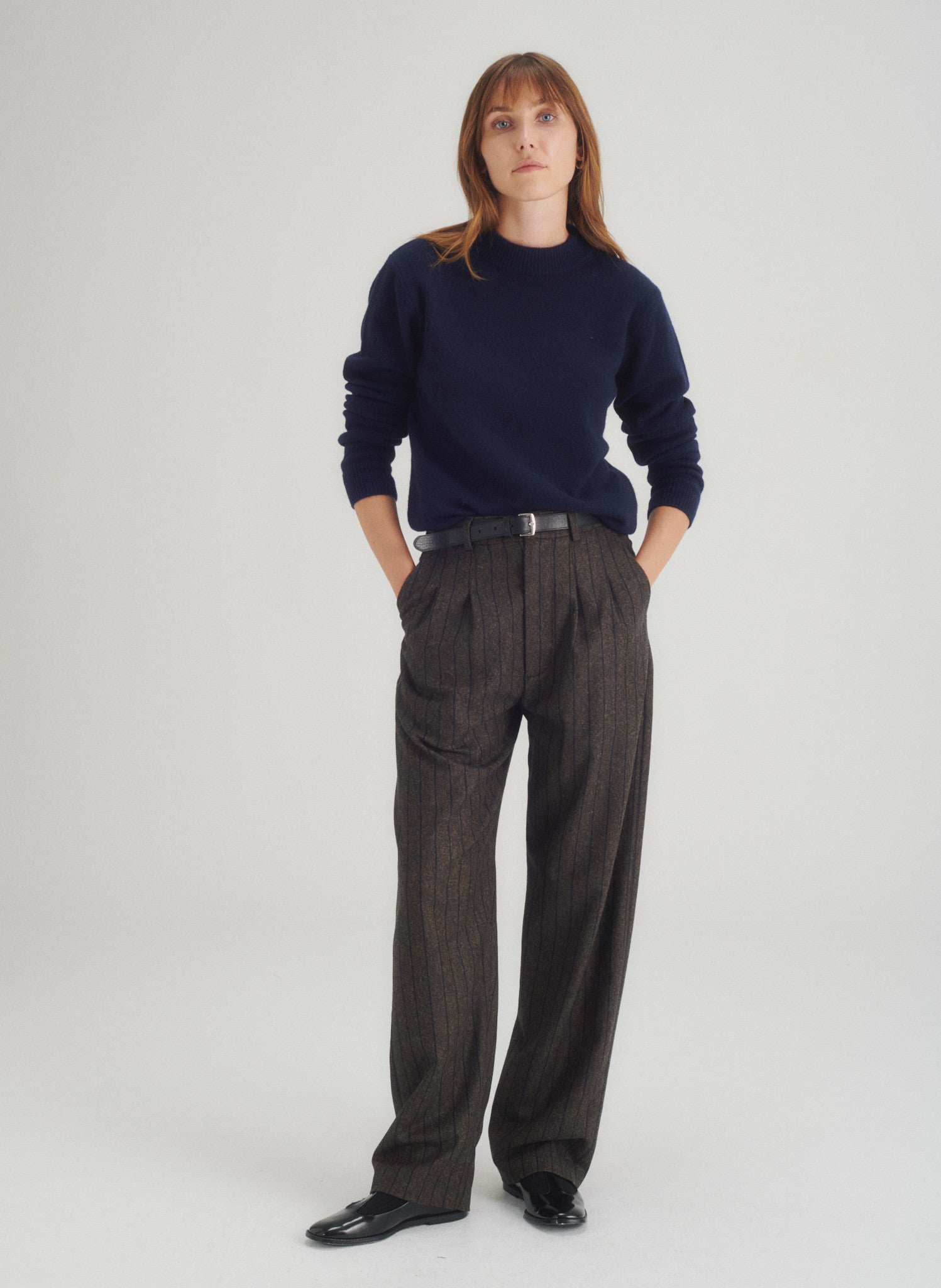 pantalon rayee 2 pinces