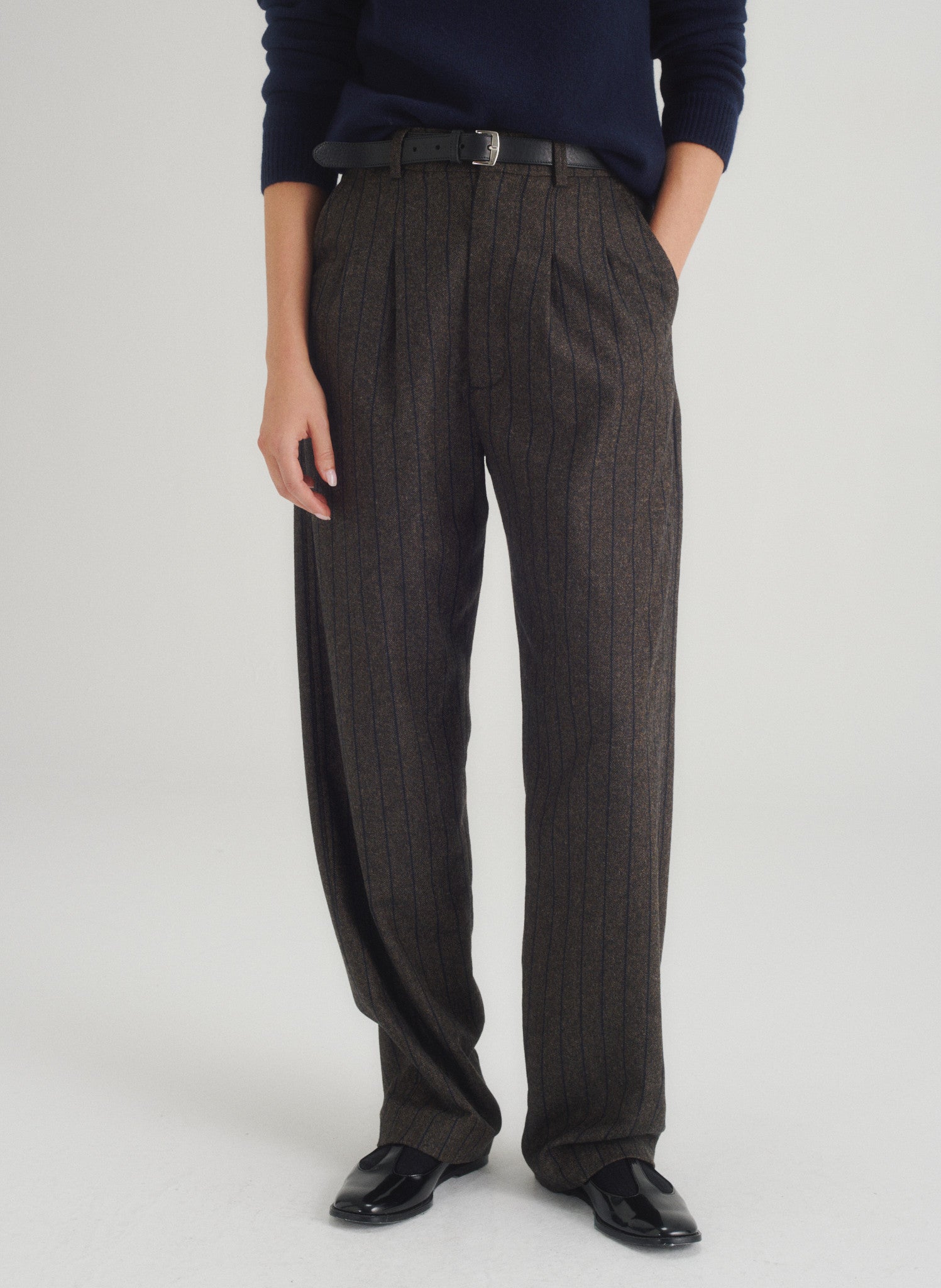 pantalon rayee 2 pinces