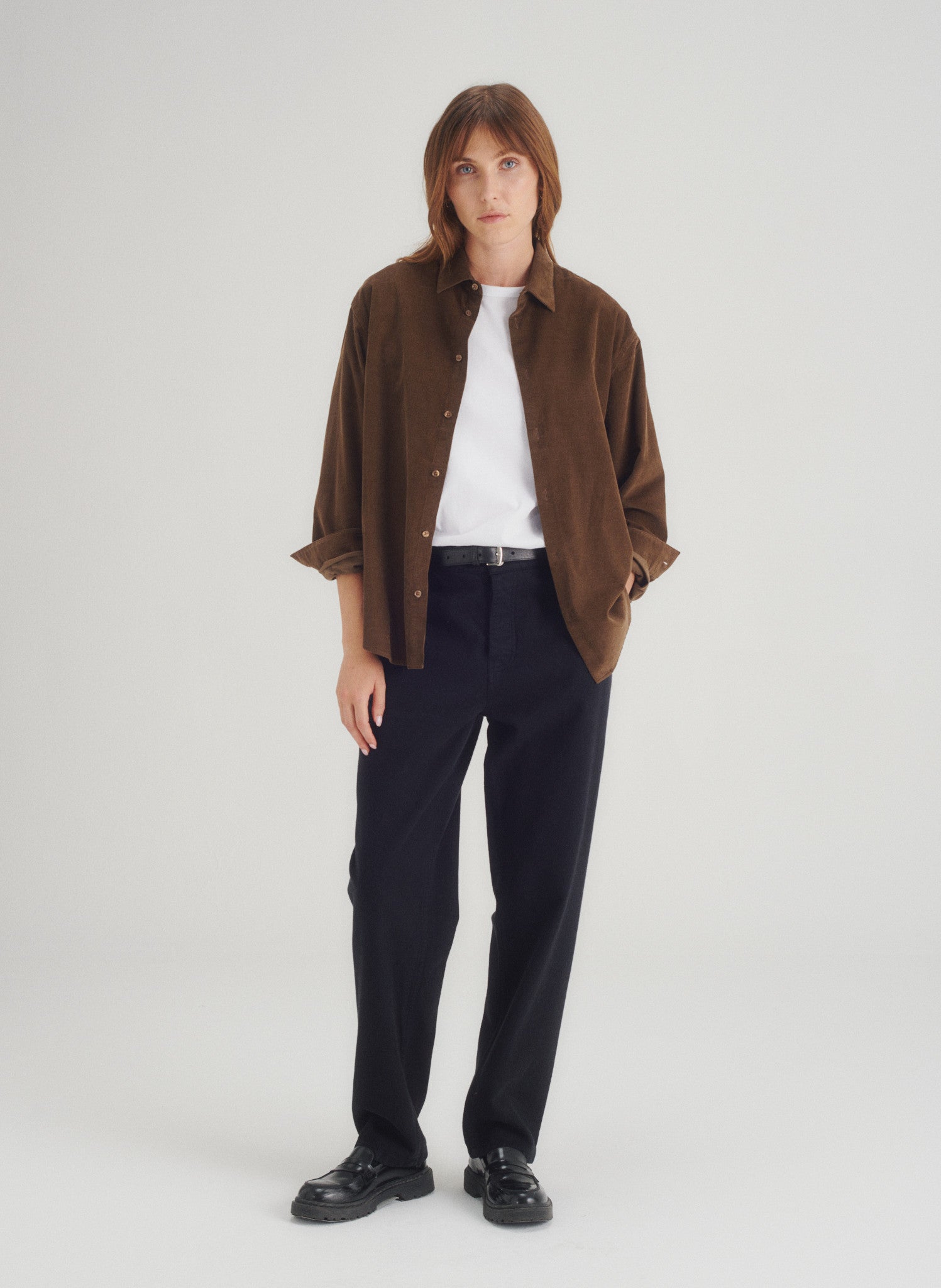 chemise loose velours