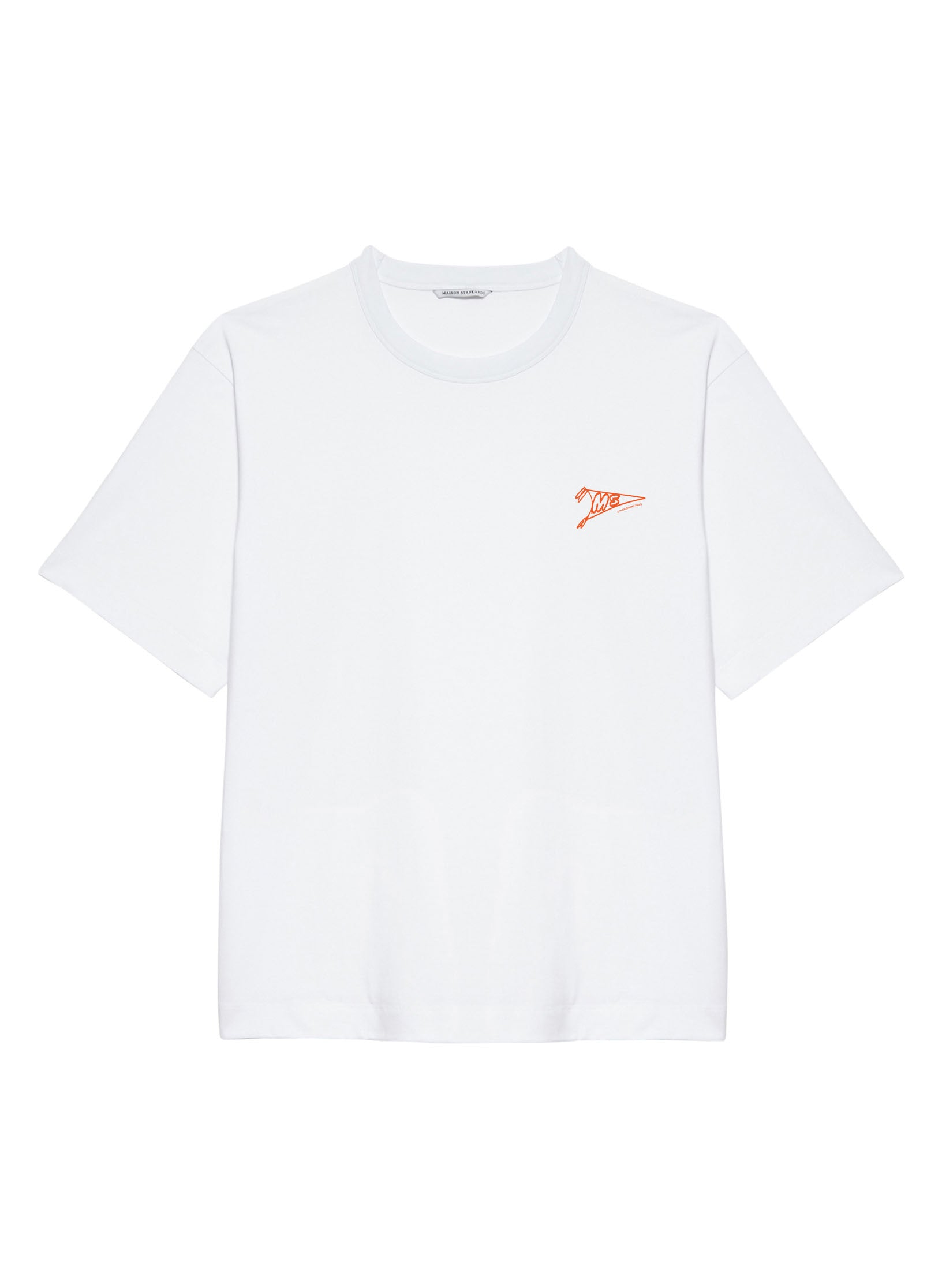t shirt playground x maison standards print poitrine rouge
